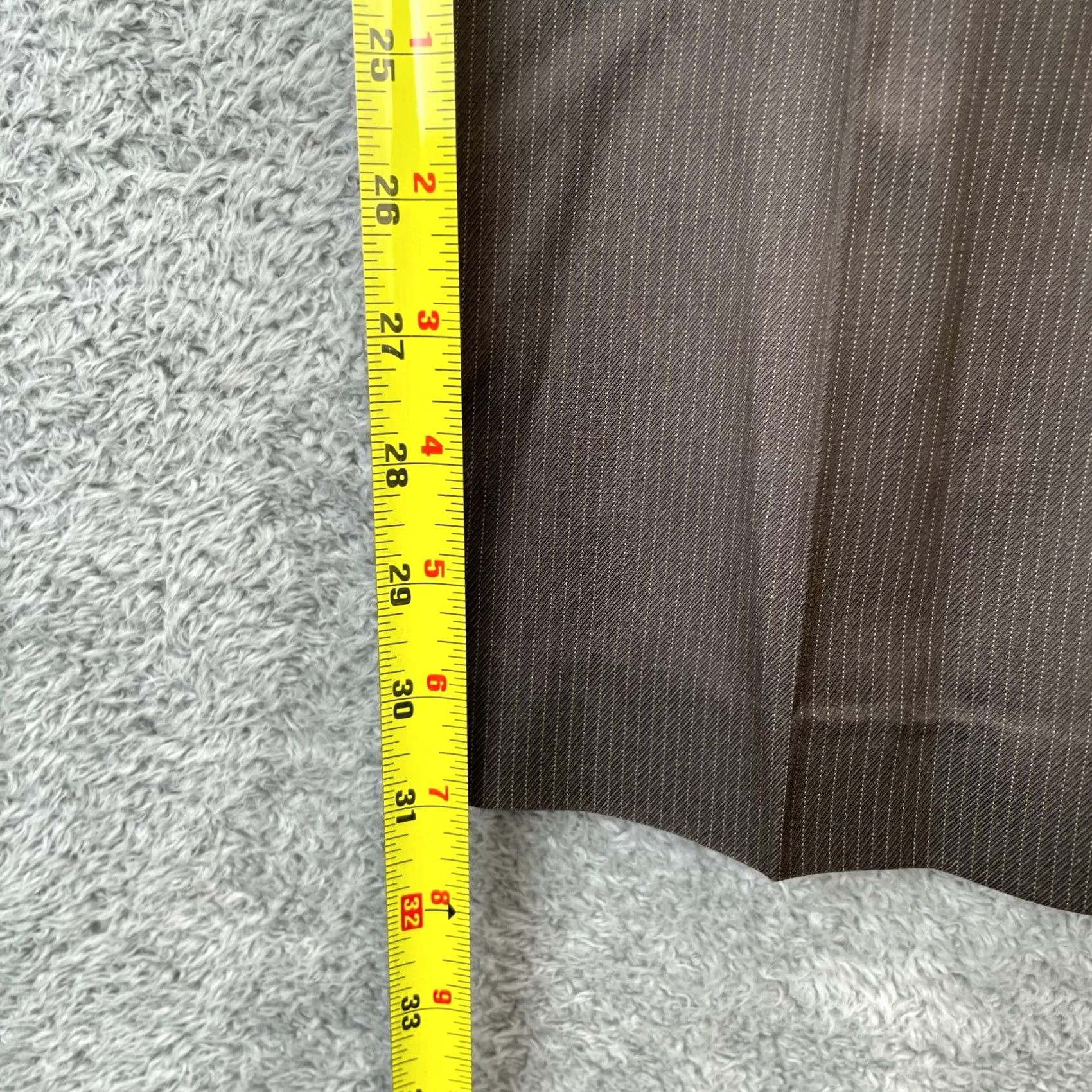 Calvin Klein Calvin Klein Pants Mens 32x32 Brown Dress Straight Leg Pinstripe Business Formal Size US 34 / EU 50 - 7 Thumbnail