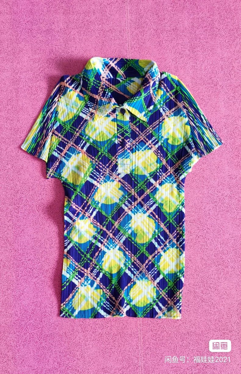 Issey Miyake Issey Miyake size:3 Yellow and blue lemon fruit pleated sh Size M / US 6-8 / IT 42-44 - 3 Thumbnail