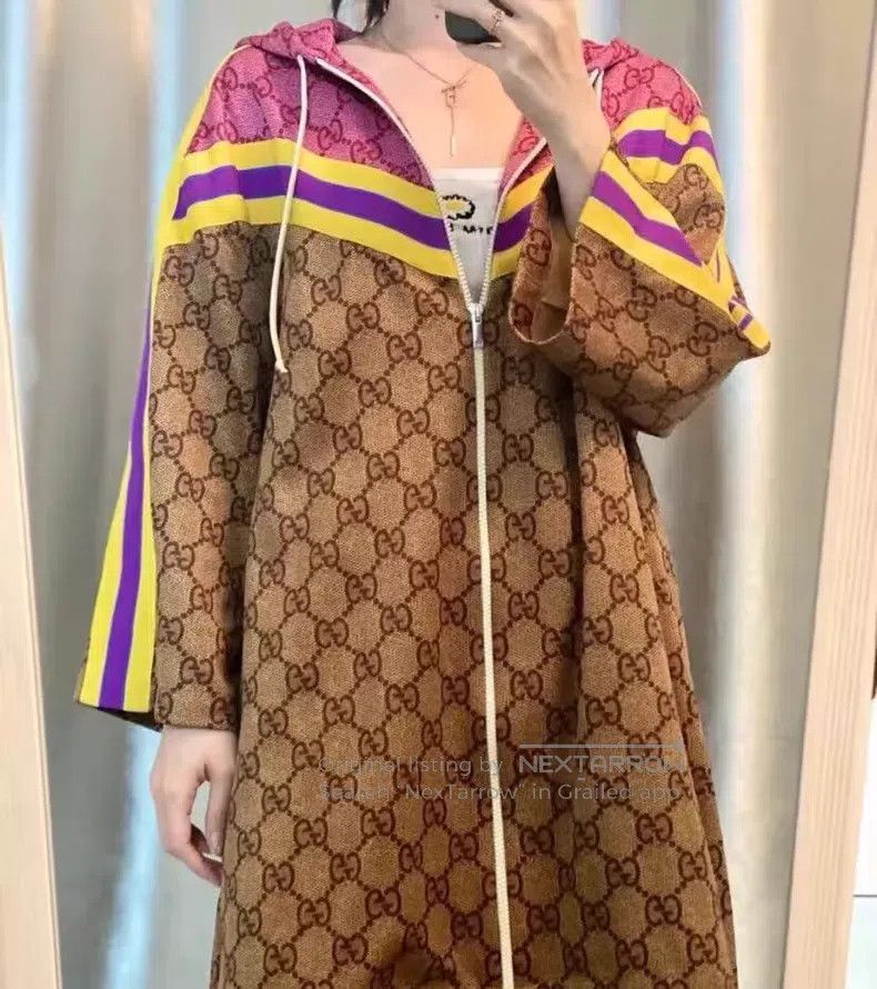 Gucci Gucci Colour block striped logo jacquard full print hooded Size S / US 4 / IT 40 - 9 Thumbnail