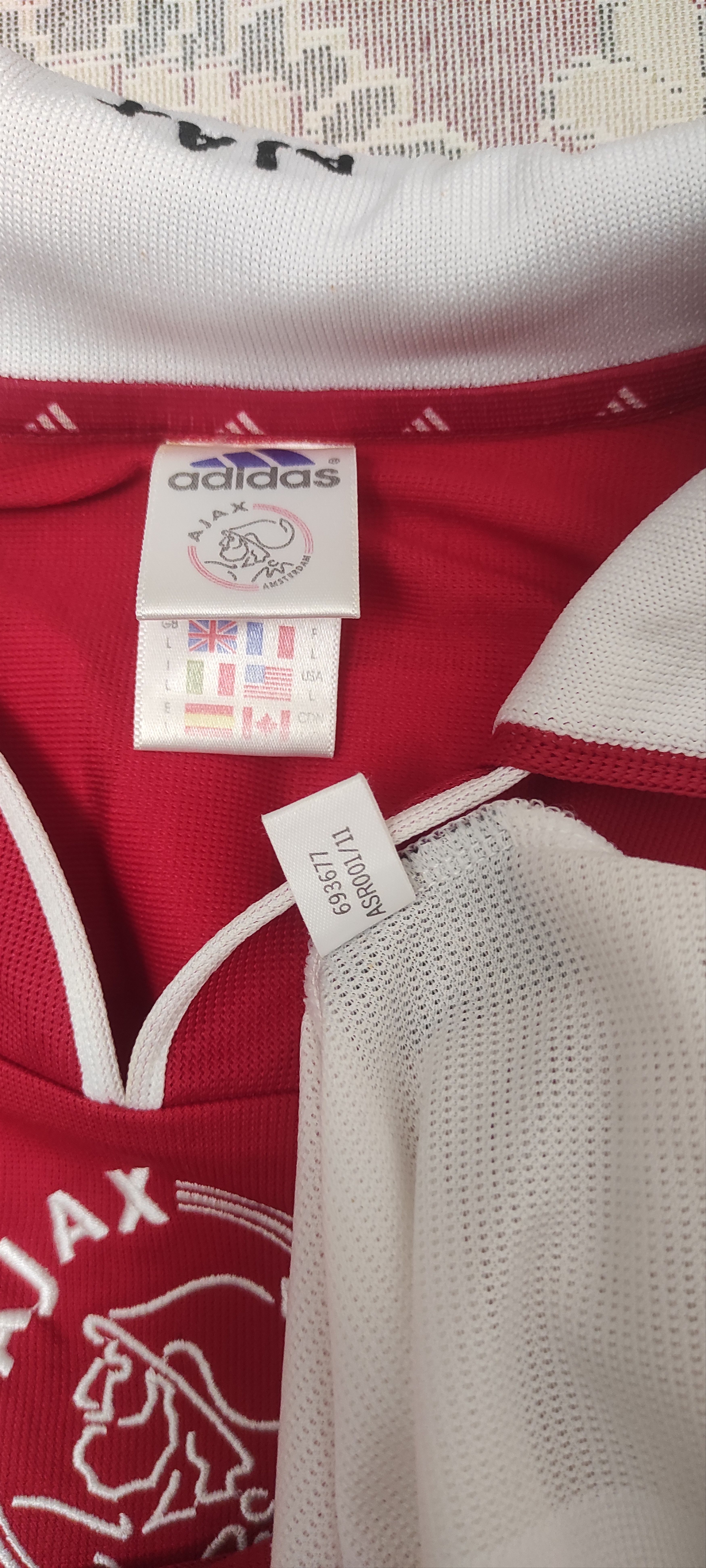 Adidas Ajax #9 Van Basten Home football shirt 1999 - 2000 Rare Size US L / EU 52-54 / 3 - 4 Thumbnail