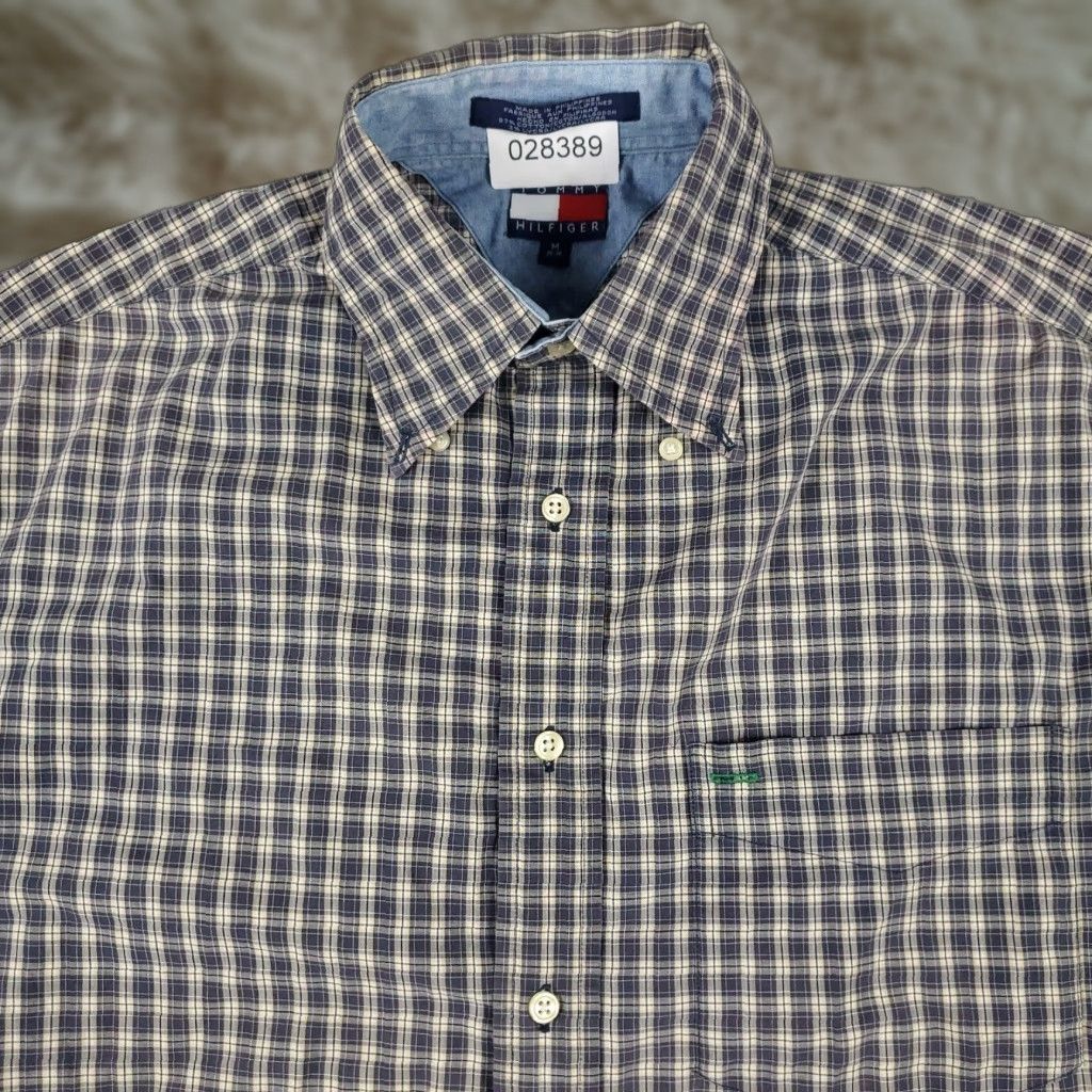 Tommy Hilfiger Tommy Hilfiger Gray Plaid Button-Up Shirt Men’s Medium Short Sleeve Casual Size US M / EU 48-50 / 2 - 1 Thumbnail