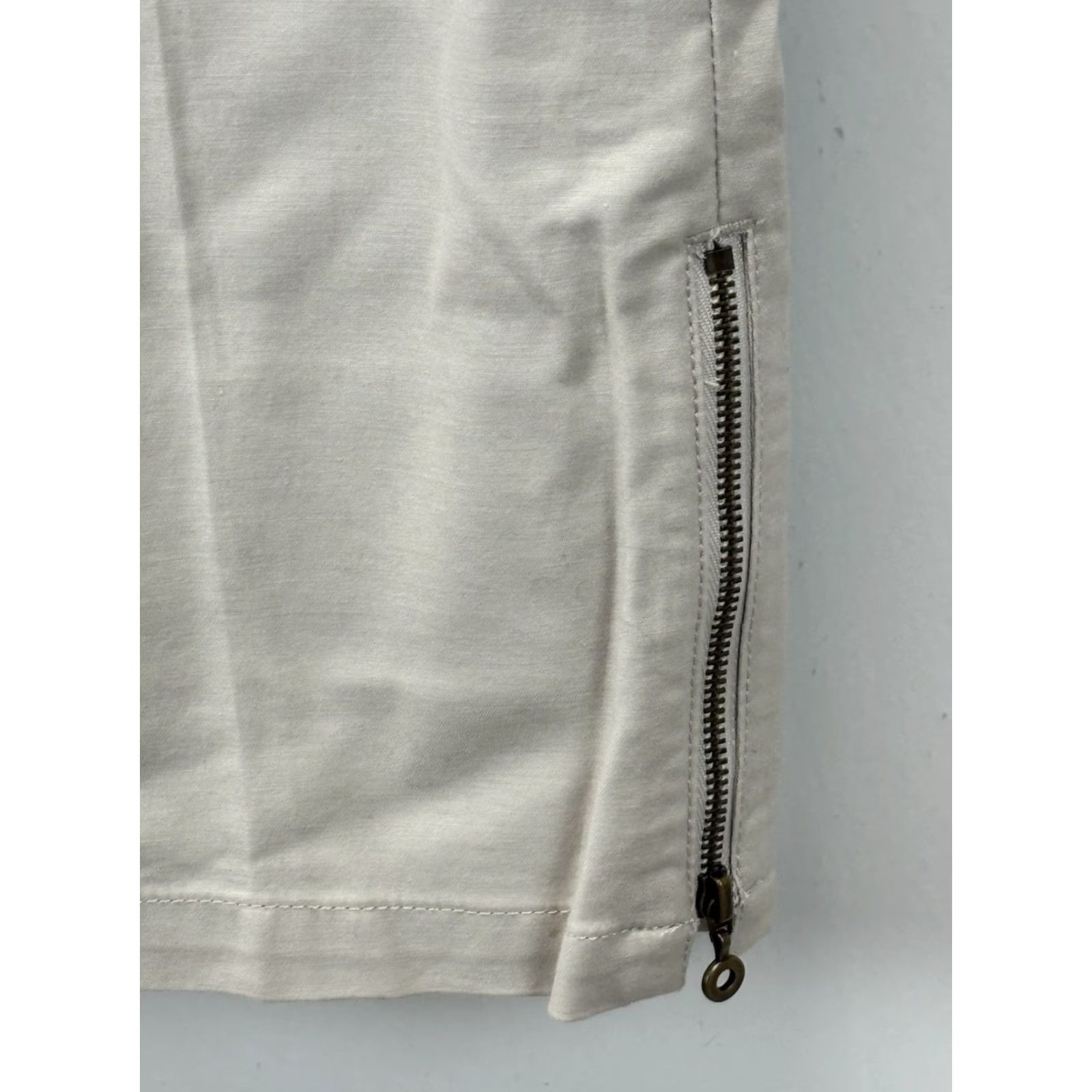 Coldwater Creek COLDWATER CREEK Plus Size 18W Women’s Beige Washed Poplin Zip Capri Pants Size 40" / US 18 - 5 Thumbnail
