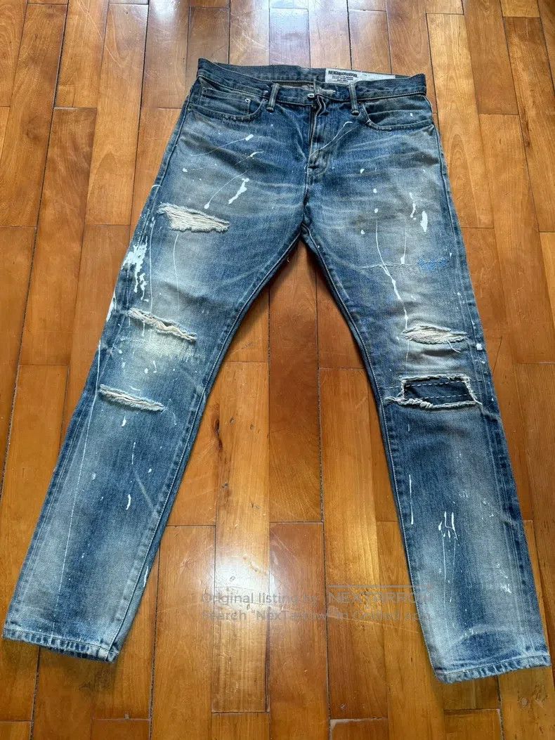 Neighborhood Neighborhood size M King Denim Jeans, Washed Patch Version Size US 27 - 2 Thumbnail