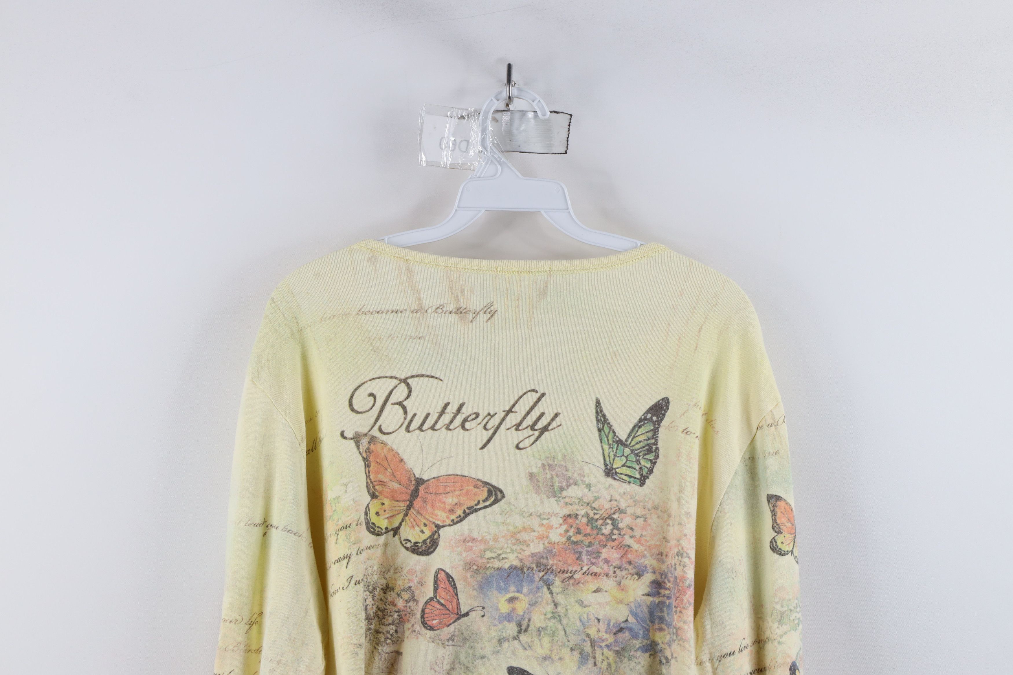 Vintage Vintage 90s Y2K Streetwear Over Print Thermal Ribbed T-Shirt Size L / US 10 / IT 46 - 12 Thumbnail