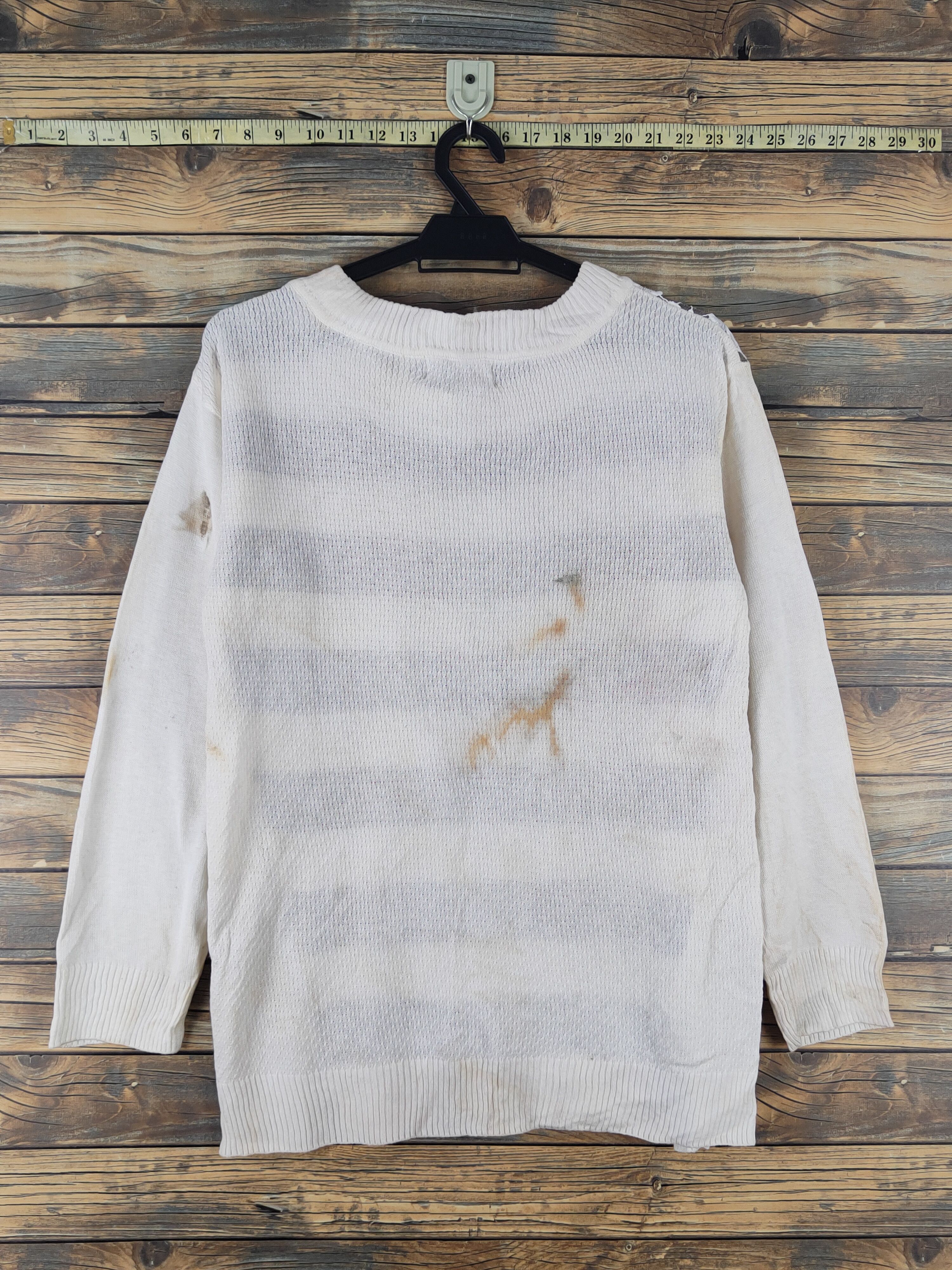 Homespun Knitwear × Japanese Brand × Vintage Index Magic Ivory Knitwear Sweatshirts #W1765 Size L / US 10 / IT 46 - 7 Thumbnail