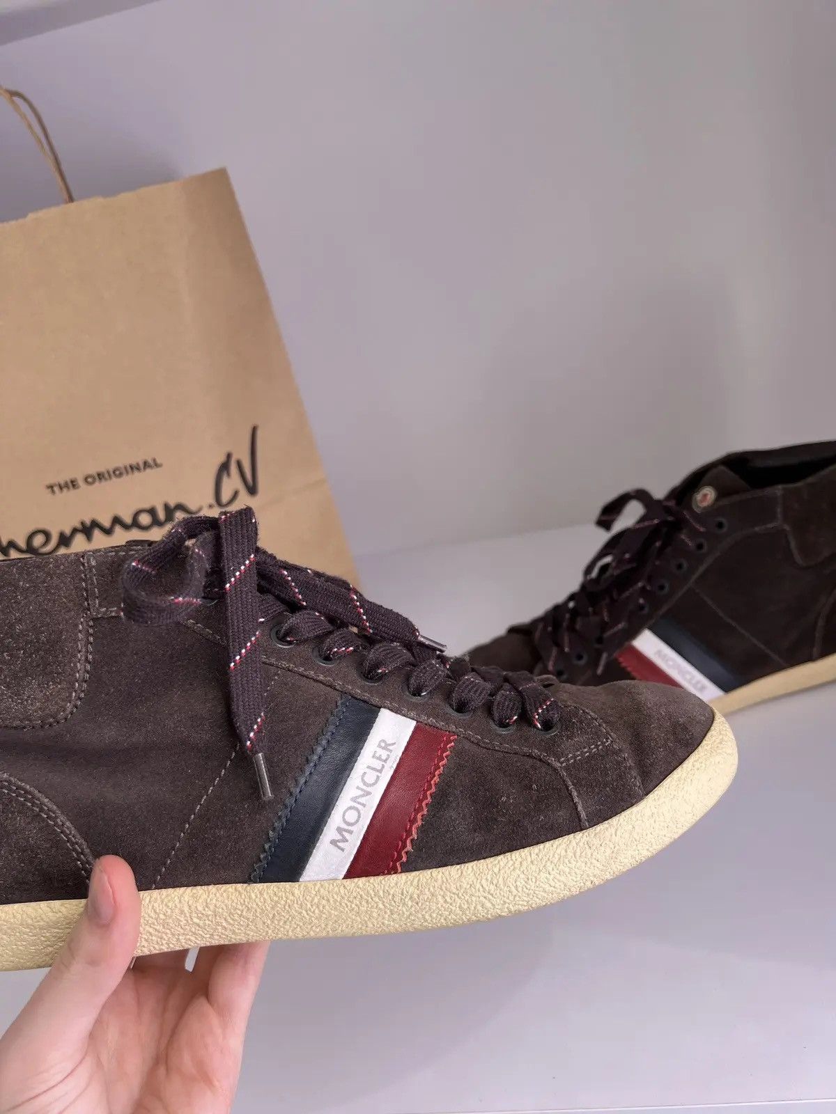 Moncler × Vintage Vintage Moncler sneakers MONTECARLO Cowhide Sherry line Size US 8 / EU 41 - 7 Thumbnail