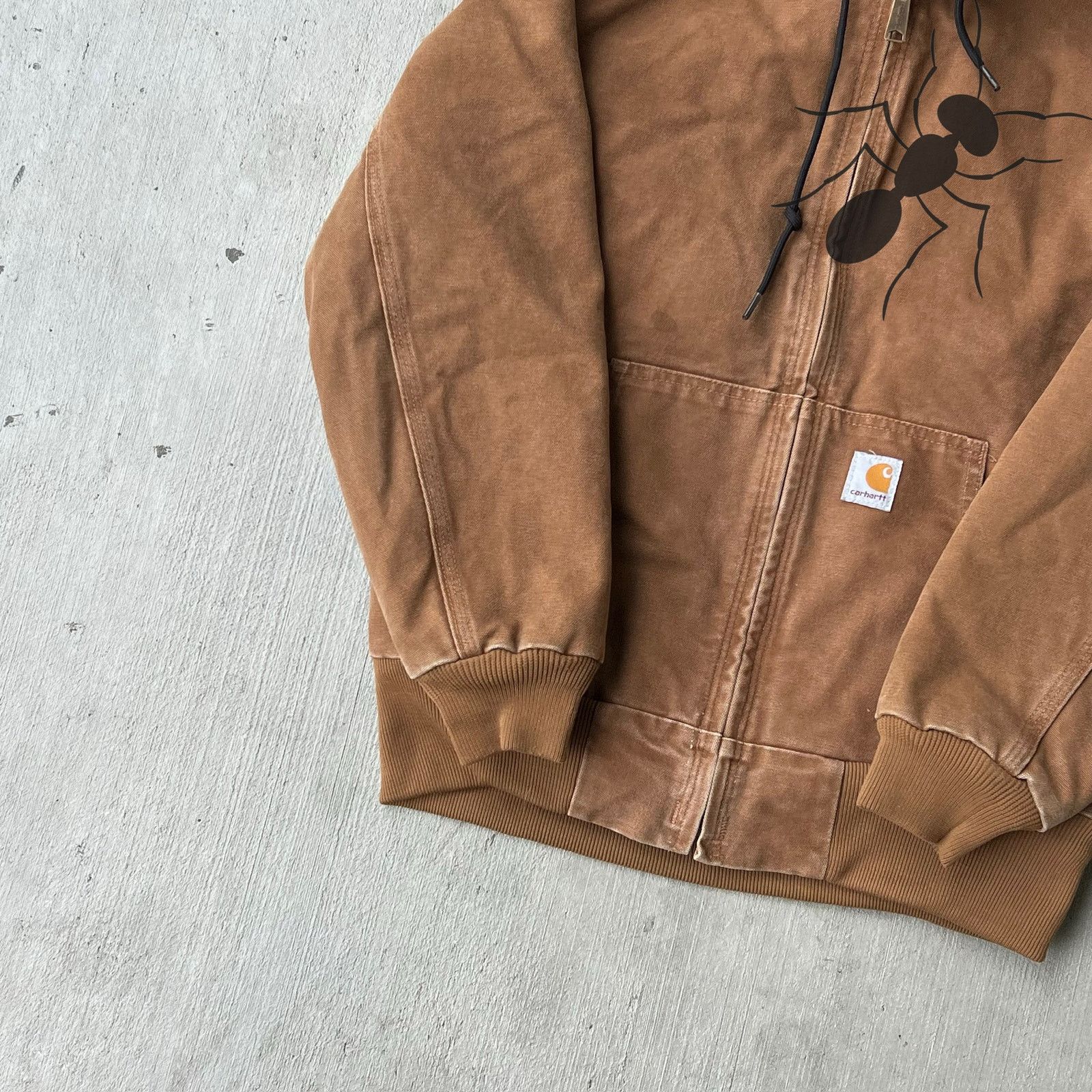 Carhartt × Vintage Carhartt WOMENS WJ130 BRN brown hooded work wear jacket Size US S / EU 44-46 / 1 - 8 Thumbnail