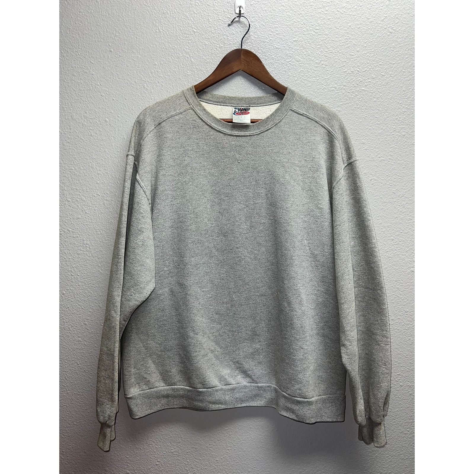 Vintage Vintage Gray Blank Sweatshirt Jerzees Fit Crewneck VTG Large Size US L / EU 52-54 / 3 - 1 Thumbnail
