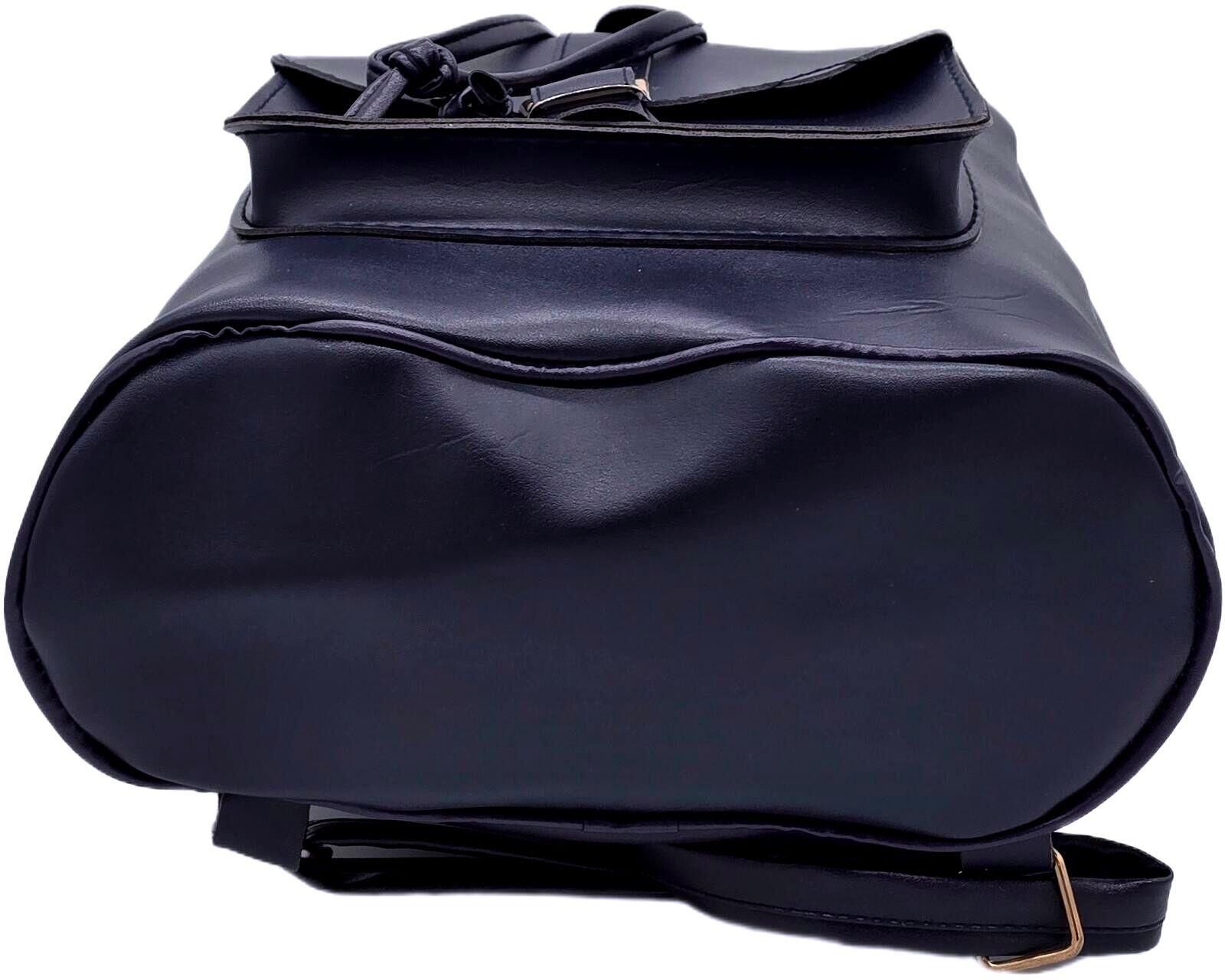 Genetic Manipulation Shinichiro Kuriya Classic Dark Blue Faux Leather Backpack with Buckle Closure Size ONE SIZE - 6 Thumbnail