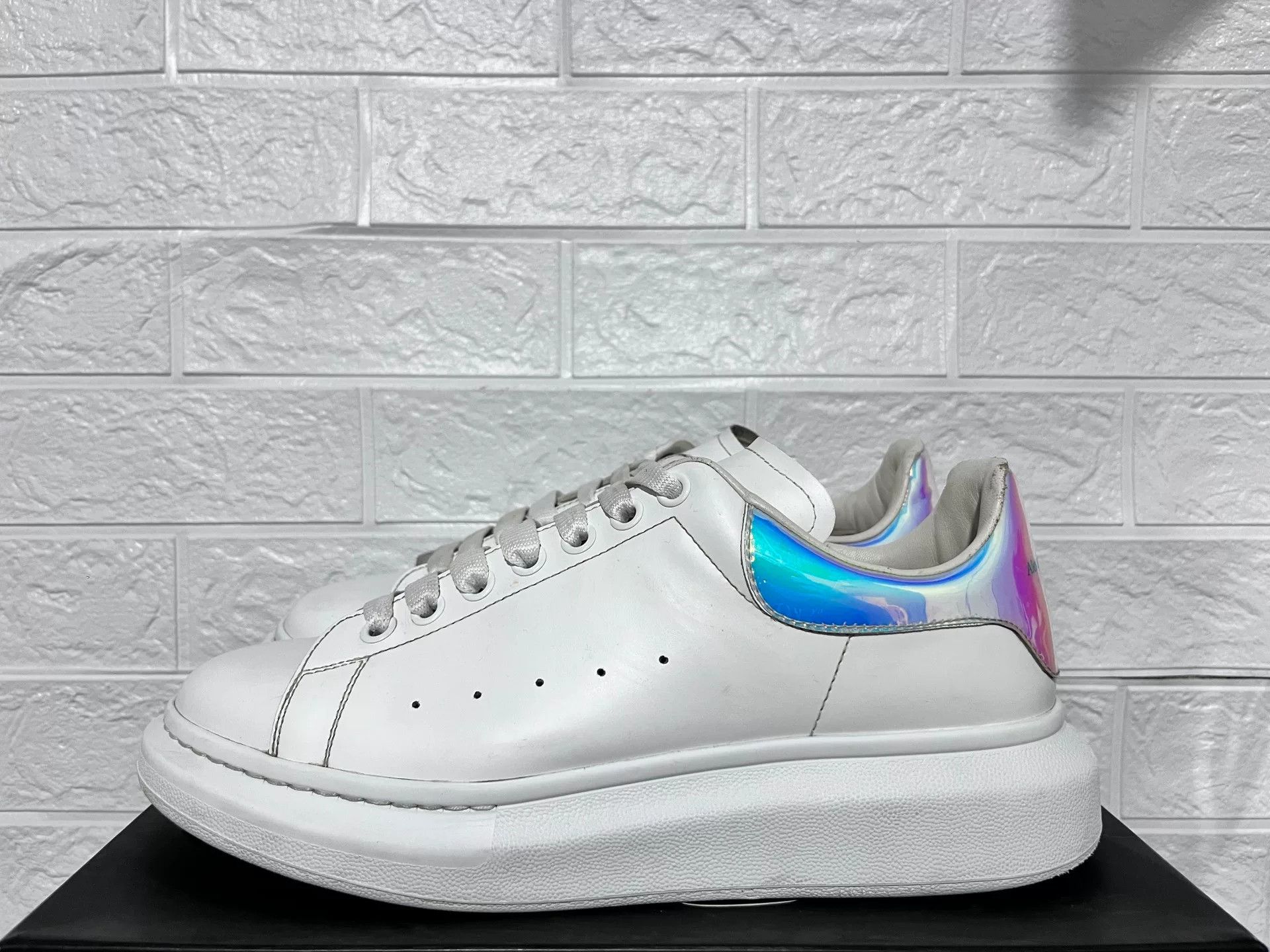 Alexander McQueen Alexander McQueen Laser Rainbow Multi Lowtop Sneakers Women Size US 12 / IT 42 - 1 Thumbnail