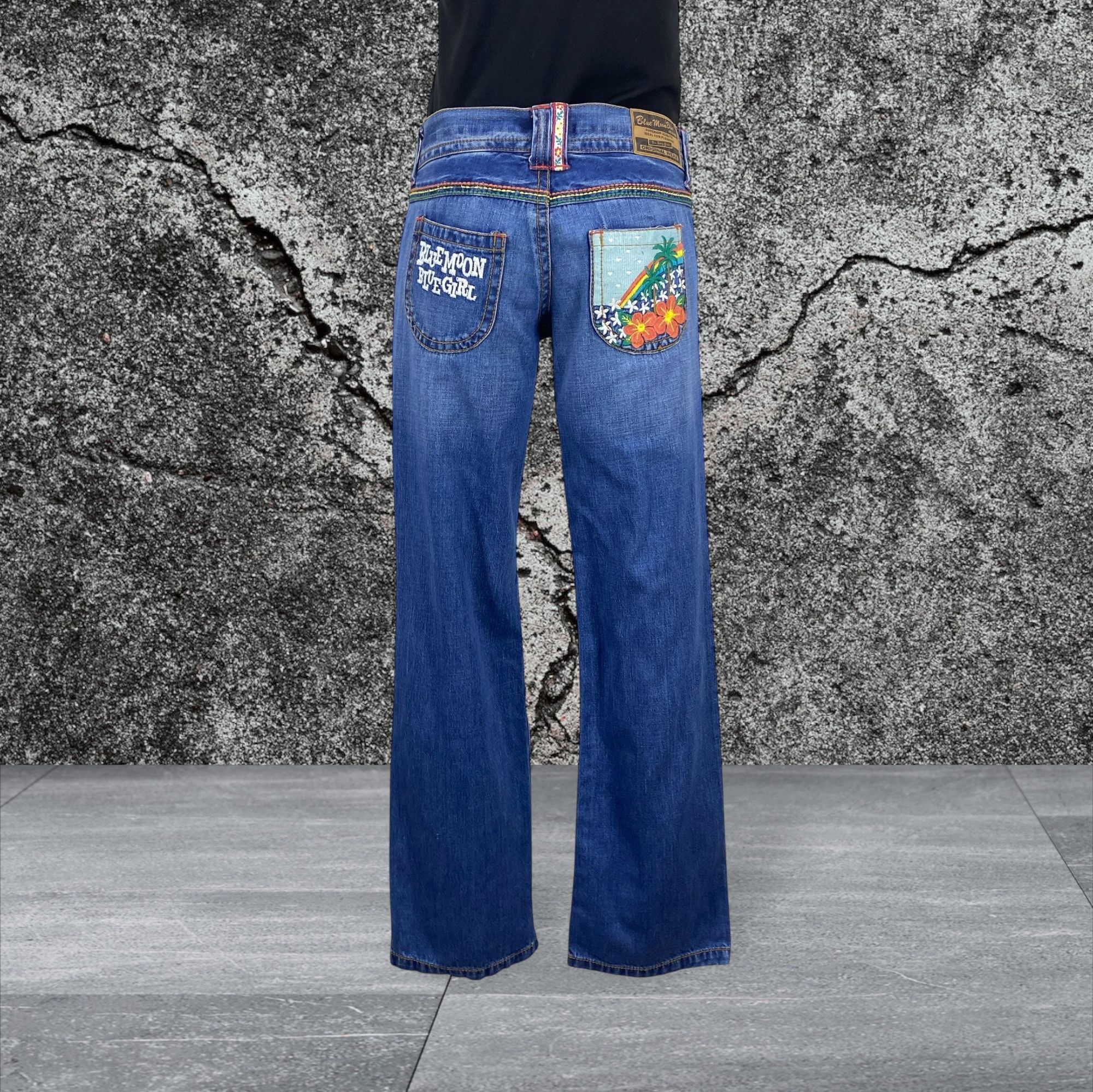 Japanese Brand Blue Moon Blue Japan Denim Jeans Low Rise Jeans Pants Size 26" / US 2 / IT 38 - 1 Thumbnail