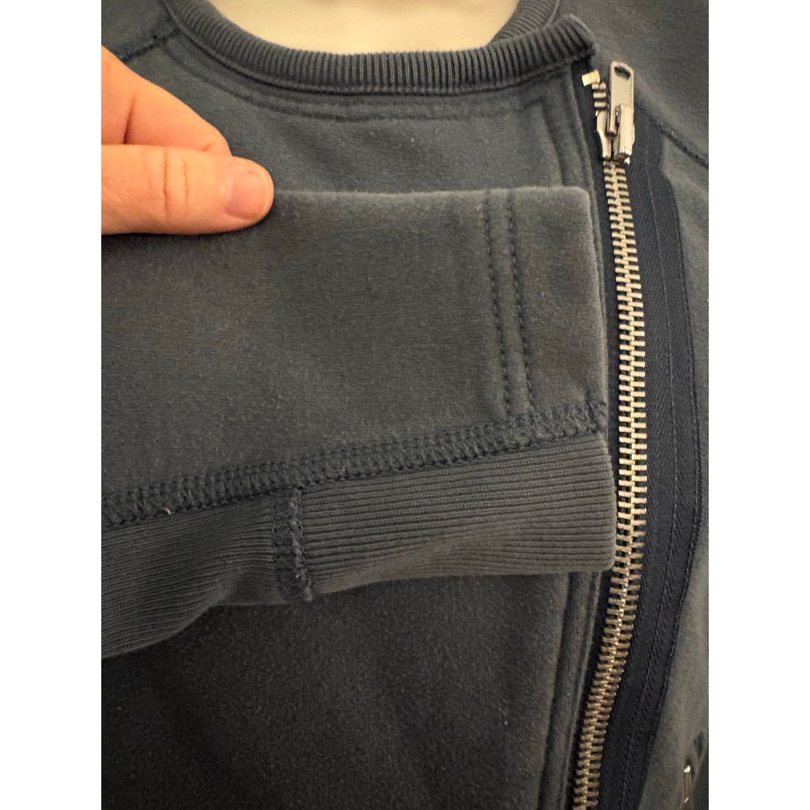 Gap Y2K Gap Grey Cotton Moto Jacket. Size Medium Size M / US 6-8 / IT 42-44 - 6 Thumbnail