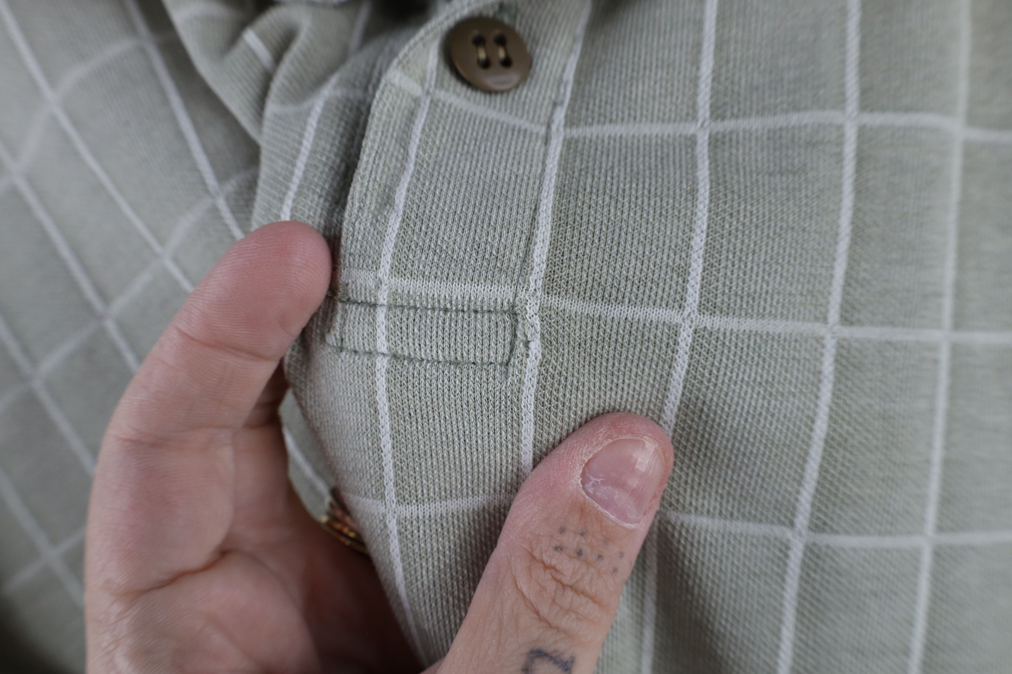 Vintage Vintage 90s Streetwear Knit Collared Polo Shirt Checkered Size US L / EU 52-54 / 3 - 4 Thumbnail
