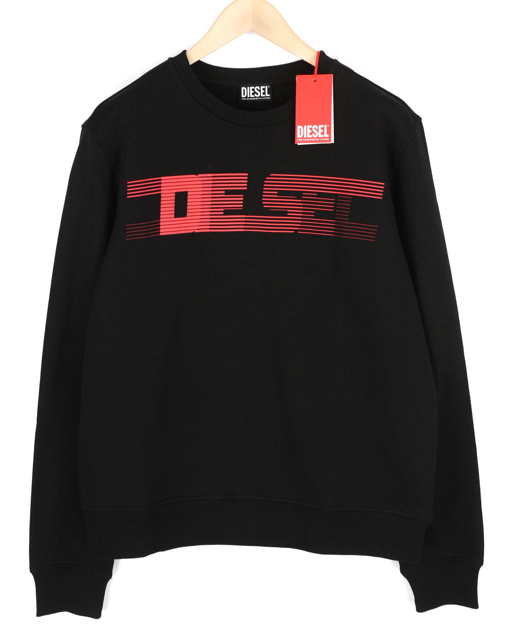 Diesel S-GINN-E3 XL Crew Neck Long Sleeve Logo 40352 Size US XL / EU 56 / 4 - 1 Thumbnail