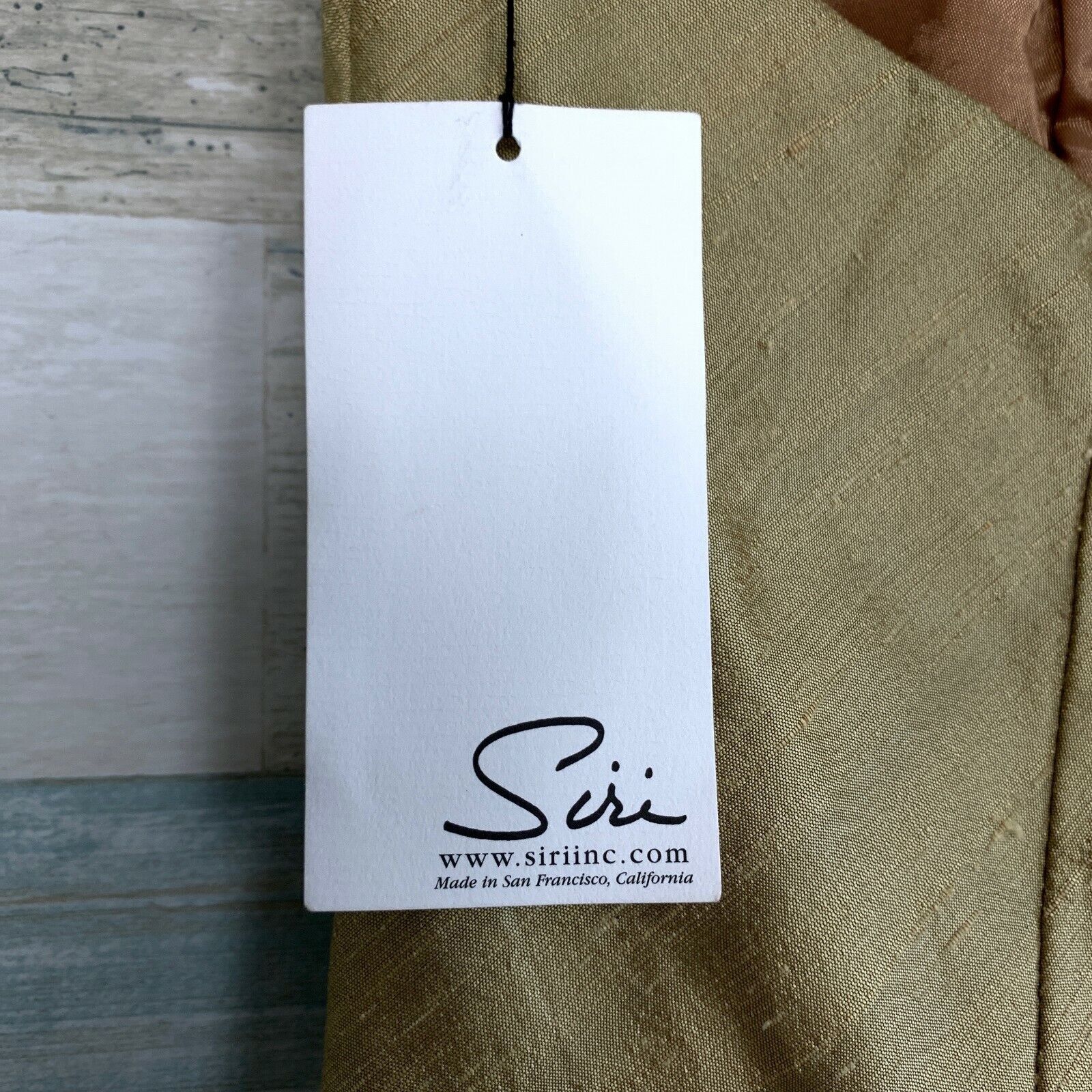 Other Siri Dupioni Pure Silk Ruched Cocktail Dress Gold Strapless Size M / US 6-8 / IT 42-44 - 8 Thumbnail