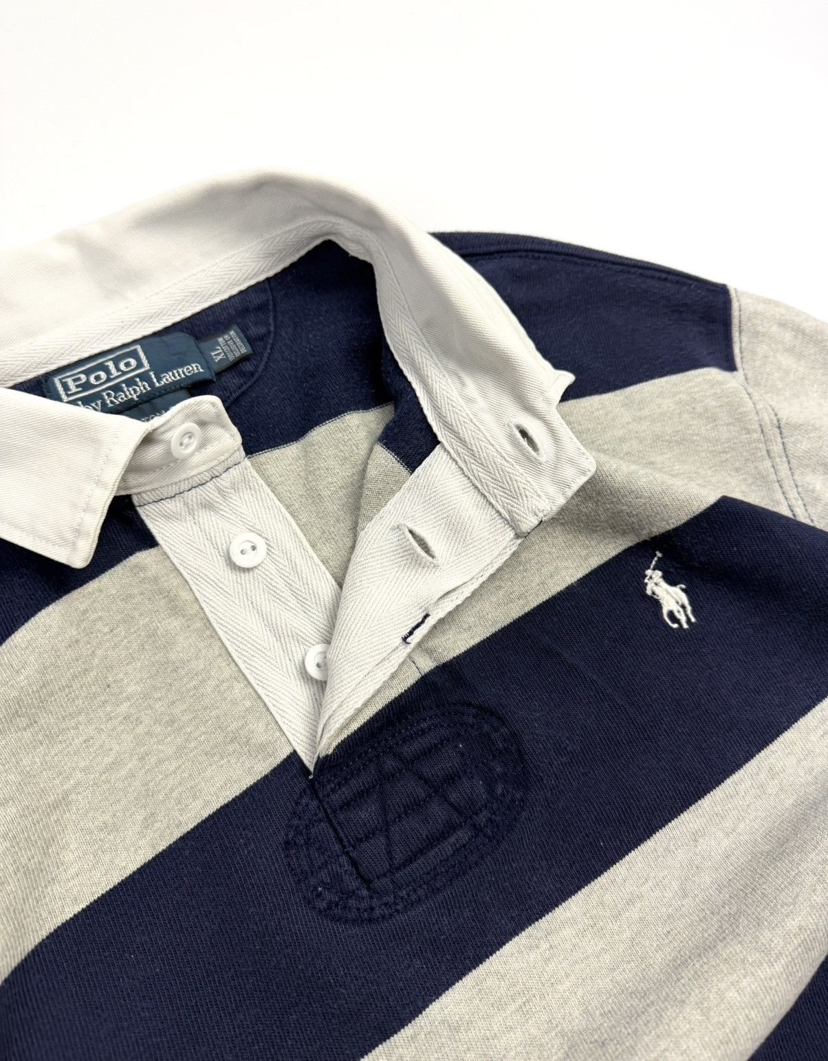 Polo Ralph Lauren Y2K Ralph Lauren Vintage Rugby Striped Long Sleeve Shirt Size US XL / EU 56 / 4 - 8 Thumbnail