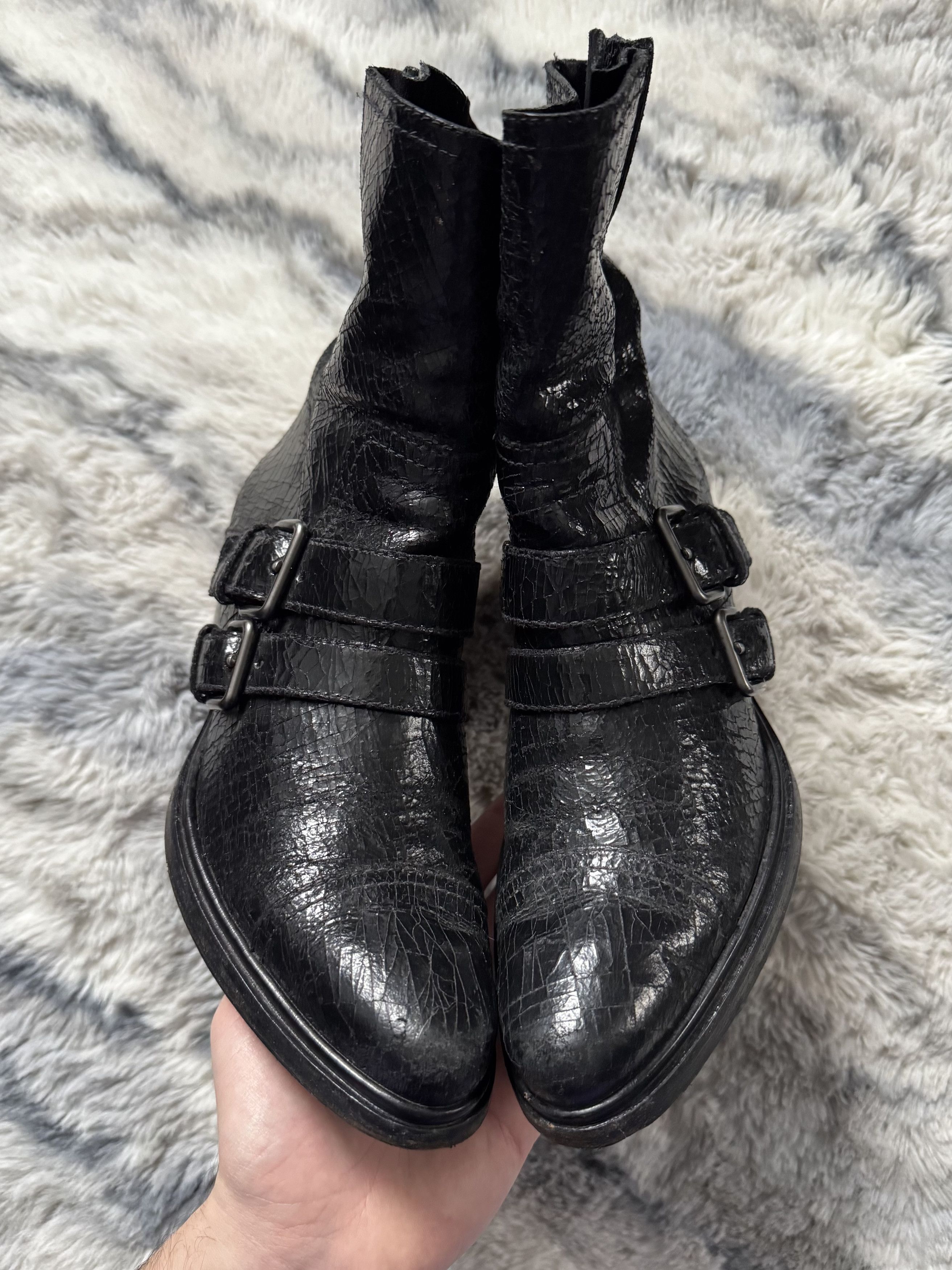 Miu Miu MIU MIU Double Buckle Ankle Leather Biker Boots Size US 6.5 / IT 36.5 - 9 Thumbnail