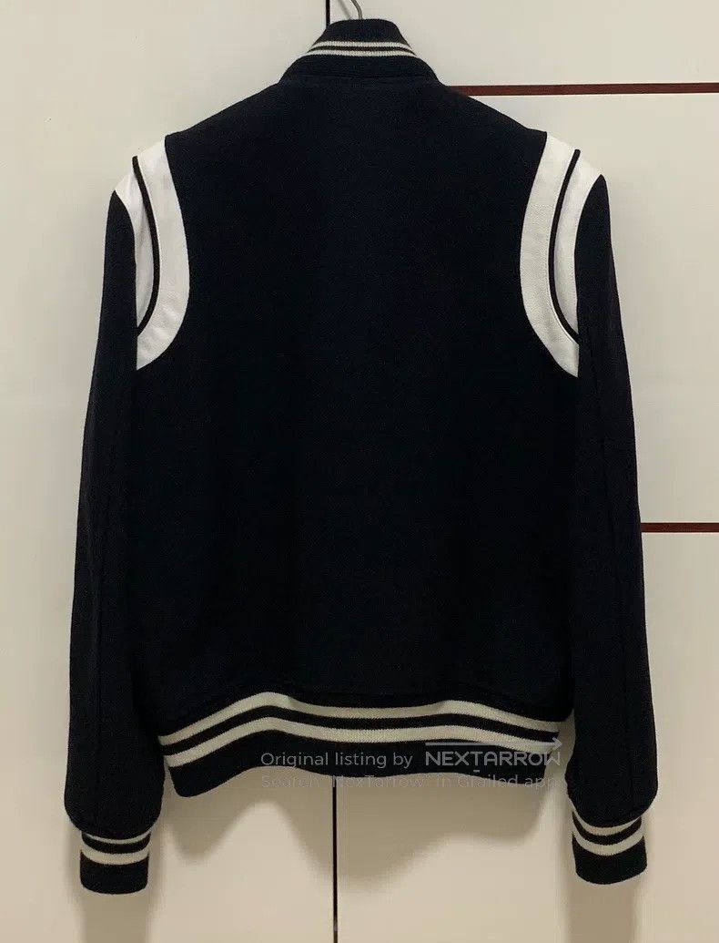 Saint Laurent Paris Saint Laurent Paris Black and white wool patchwork basebal Size US M / EU 48-50 / 2 - 2 Thumbnail