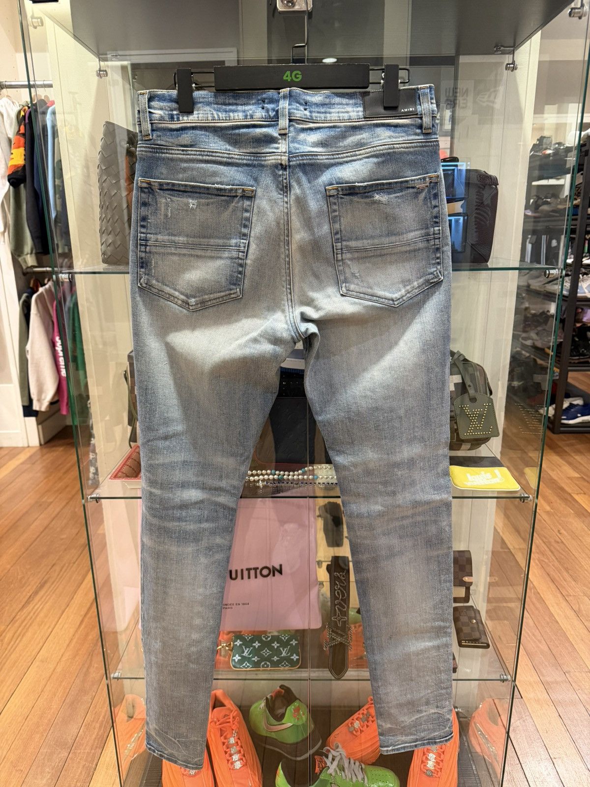 Amiri Amiri Varsity A-Patch Denim Jeans - Indigo Wash Size US 34 / EU 50 - 2 Thumbnail