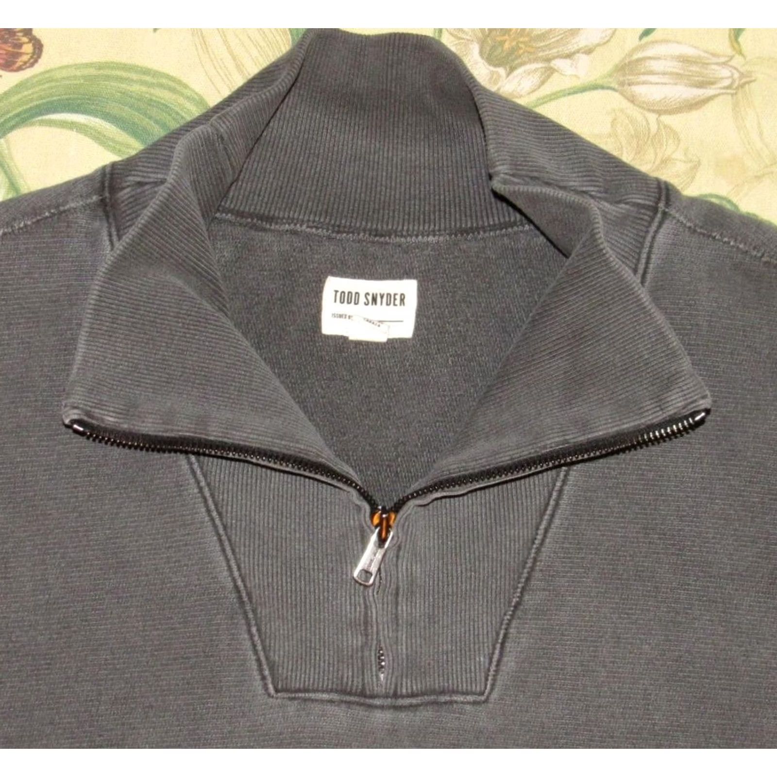Todd Snyder TODD SNYDER Grey Cotton Mock Neck Sweater Large Size US L / EU 52-54 / 3 - 2 Thumbnail