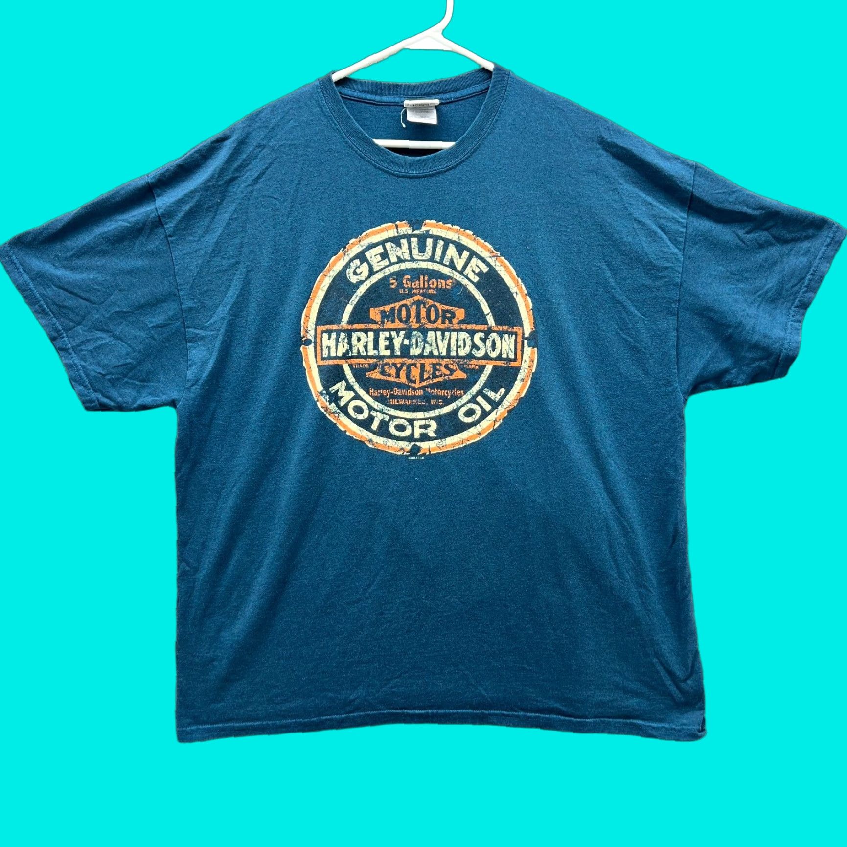 Harley Davidson VINTAGE Harley-Davidson Shirt Men 2XL Blue Motorcycle Logo T-Shirt Size US XXL / EU 58 / 5 - 1 Thumbnail
