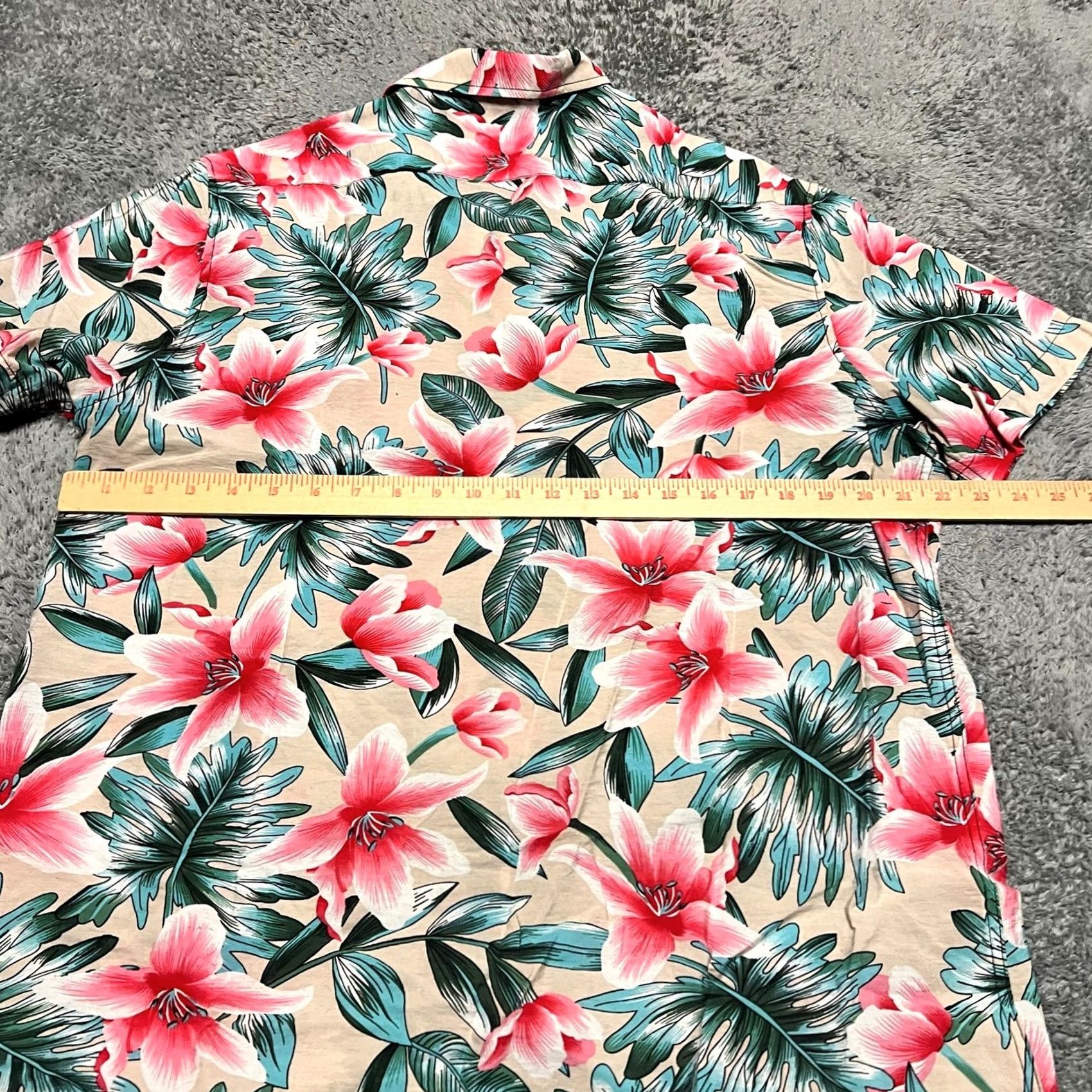 Grayers Grayers Cotton Nylon Floral Button-Up Shirt Mens Large Short Sleeve Tropical Pink L Mens Size US L / EU 52-54 / 3 - 4 Thumbnail