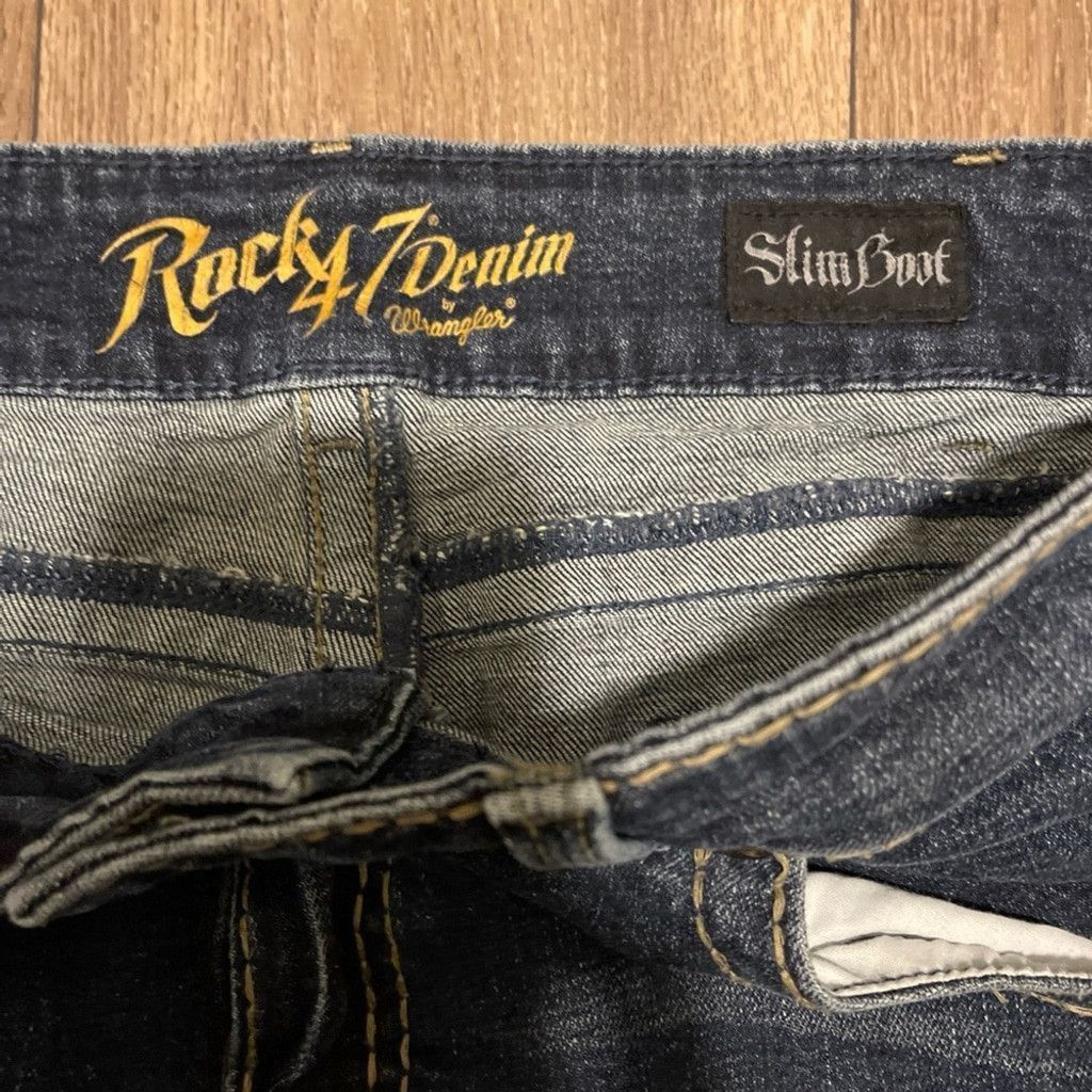 Wrangler Wrangler “Rock 4 denim” Slim Boot Denim Jeans 36x3 Size US 36 / EU 52 - 3 Thumbnail