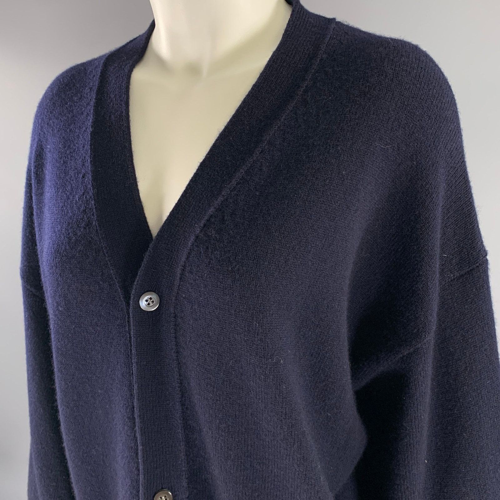 SOFIE D'HOORE SOFIE D'HOORE Size S Navy Wool Cashmere Long Cardigan Size S / US 4 / IT 40 - 2 Thumbnail