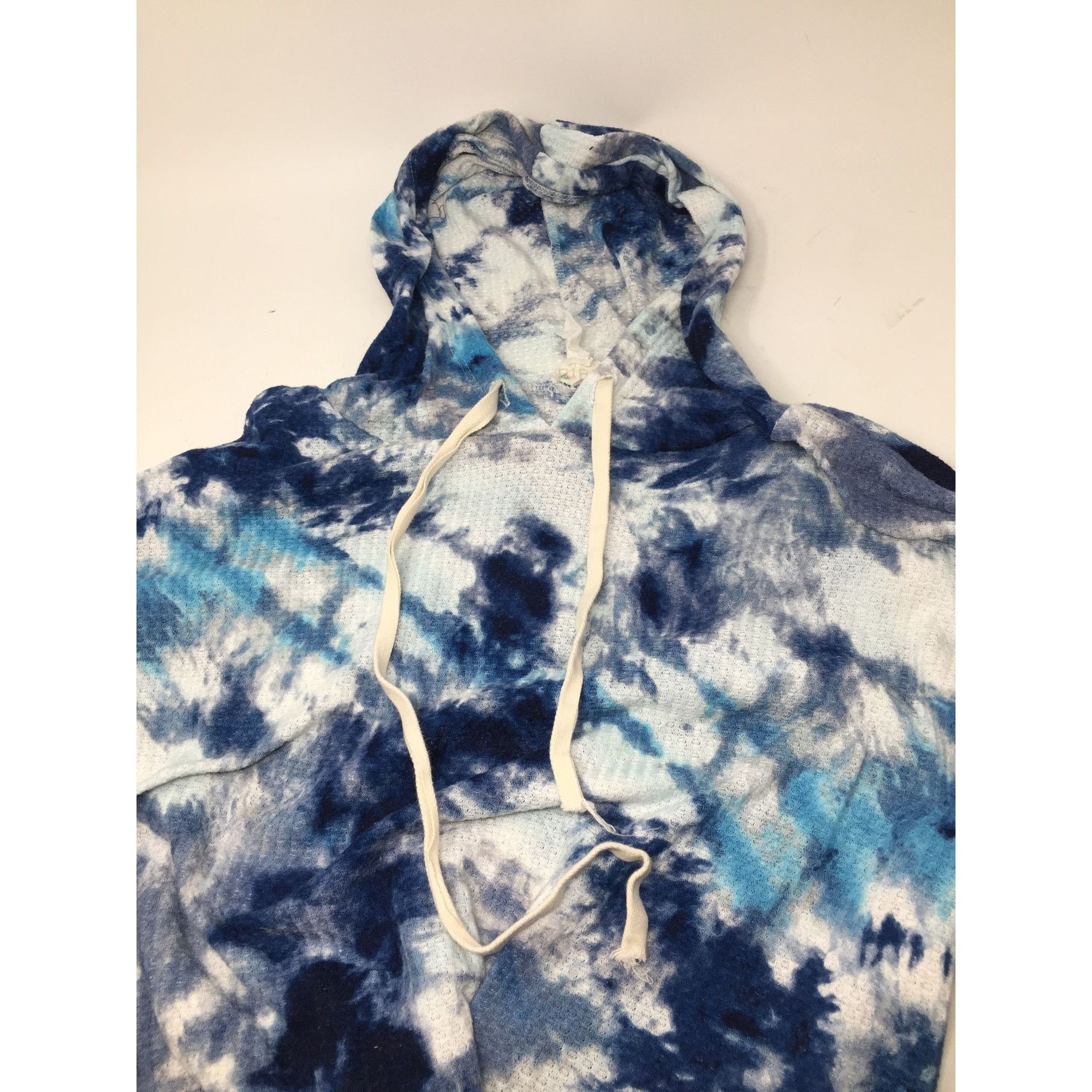 Other BIBI Blue and White Women's Tie Dyed Hoodie with Long Sleeve Size XL / US 12-14 / IT 48-50 - 2 Thumbnail