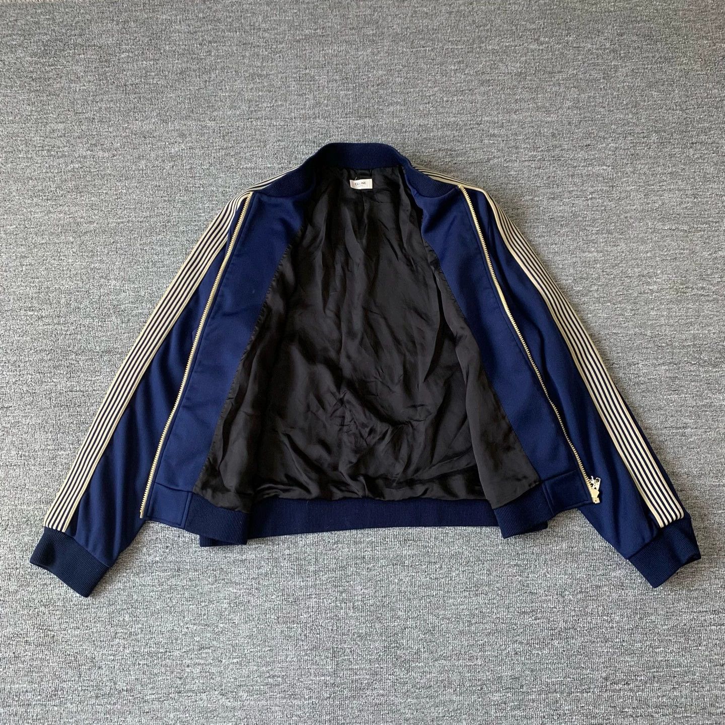 Celine Celine Navy Blue Logo Webbing Jacket Size XXL / US 16-18 / IT 52-54 - 3 Thumbnail