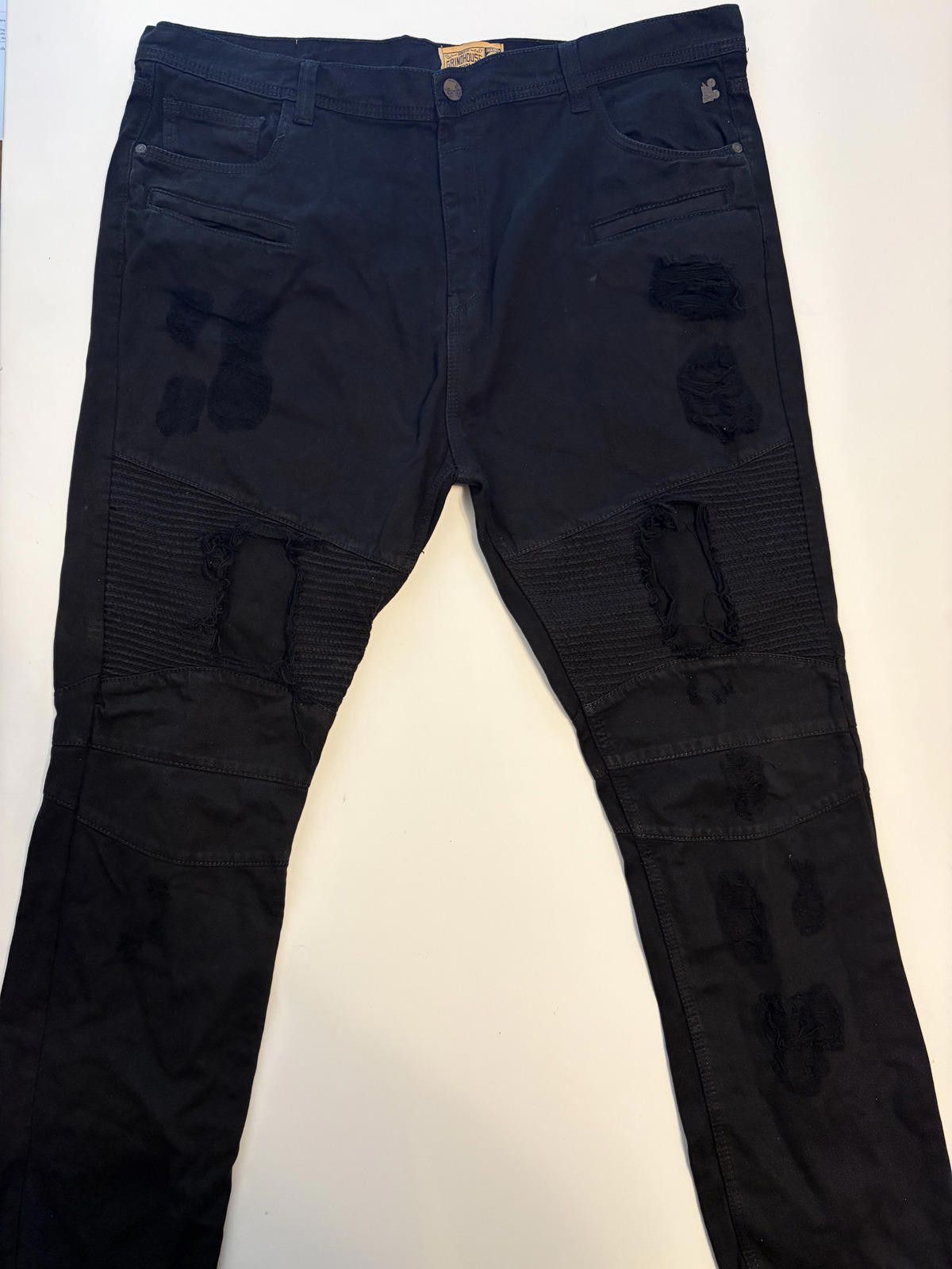 Other Grindhouse Men's Blk Moto Distressed Biker Jean (Size 44x32) Size US 44 / EU 60 - 1 Thumbnail
