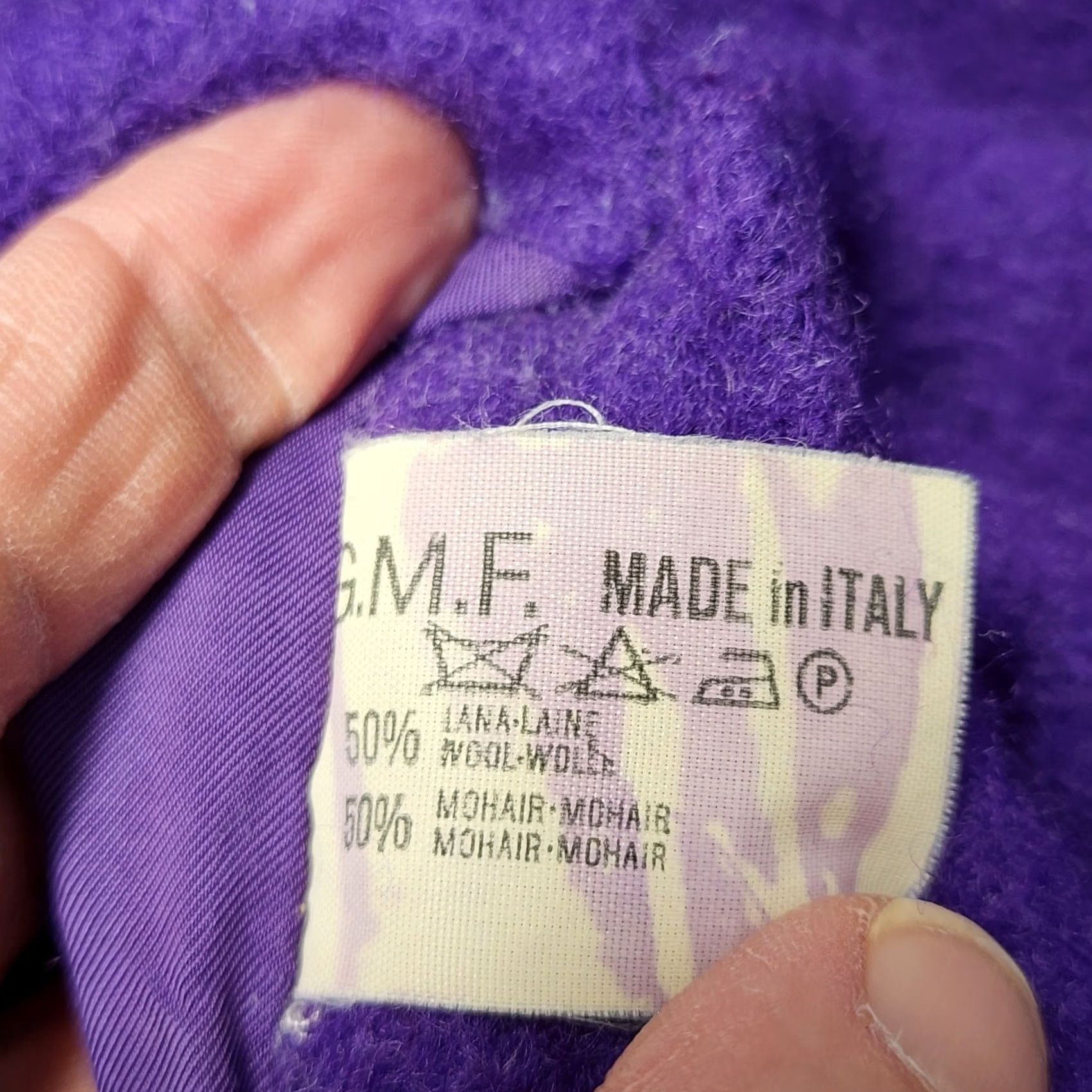 Missoni VINTAGE Missoni Donna Womens Coat Overcoat Long Purple Wool Mohair Blend Italy PROJECT Ladies Womens Middle Length 2000s Size M / US 6-8 / IT 42-44 - 5 Thumbnail