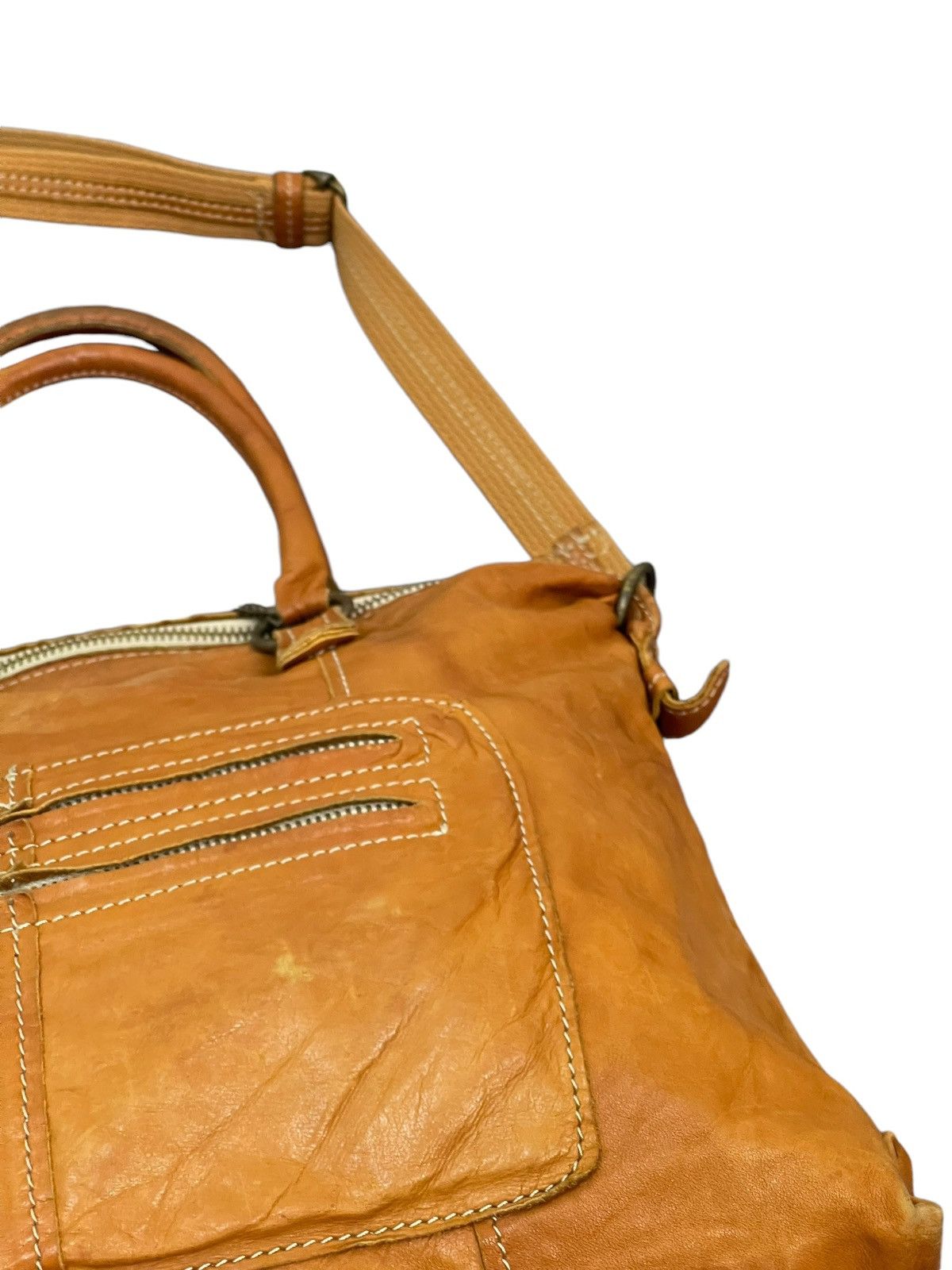 Japanese Brand Full Leather Patina Cuir Jovier Cube Tote Shoulder Bag 1🟩1 Size ONE SIZE - 10 Thumbnail