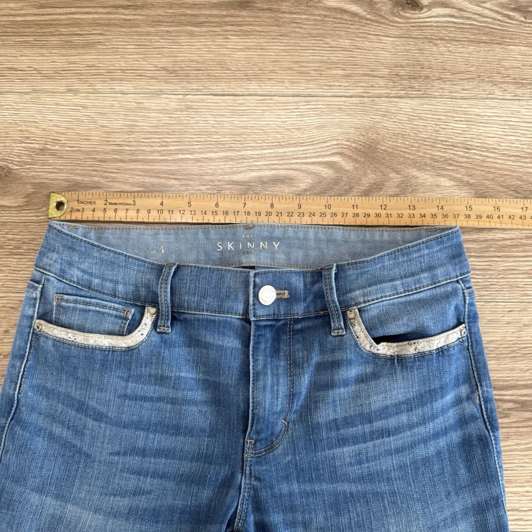 White House Black Market VINTAGE White House Black Market Jeans Womens Size 4 Skinny Ankle Denim Blue Size 27" / US 4 / IT 40 - 4 Thumbnail