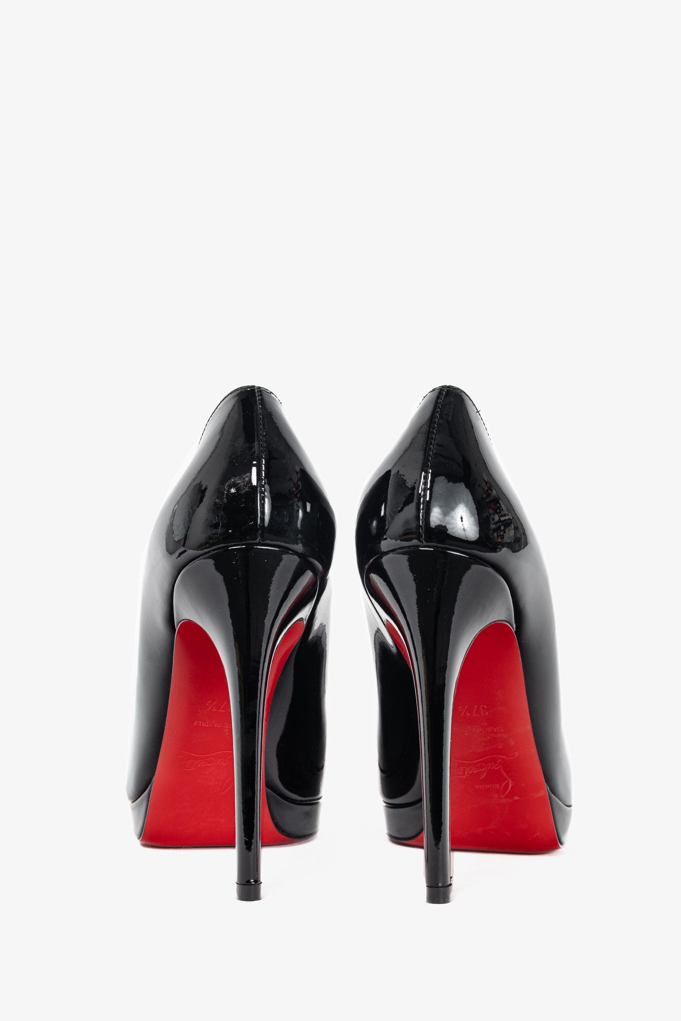 Christian Louboutin Christian Louboutin New Simple 120 Patent Calf Leather Pumps Size US 7 / IT 37 - 3 Thumbnail