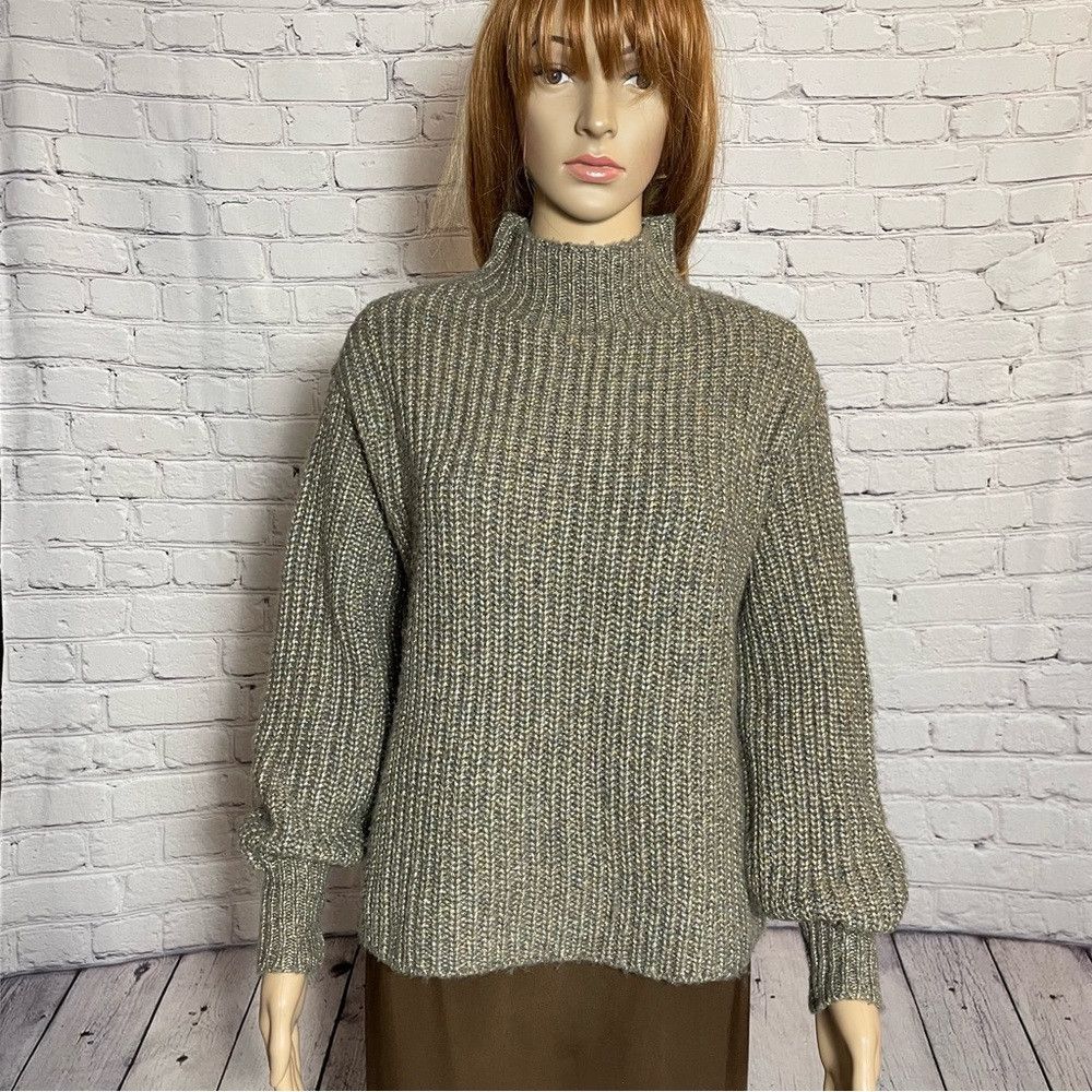Ann Taylor NWT New ANN TAYLOR Shimmer Ribbed Mock Neck Sweater Size XX Size XXS / US 00 / IT 34 - 2 Thumbnail