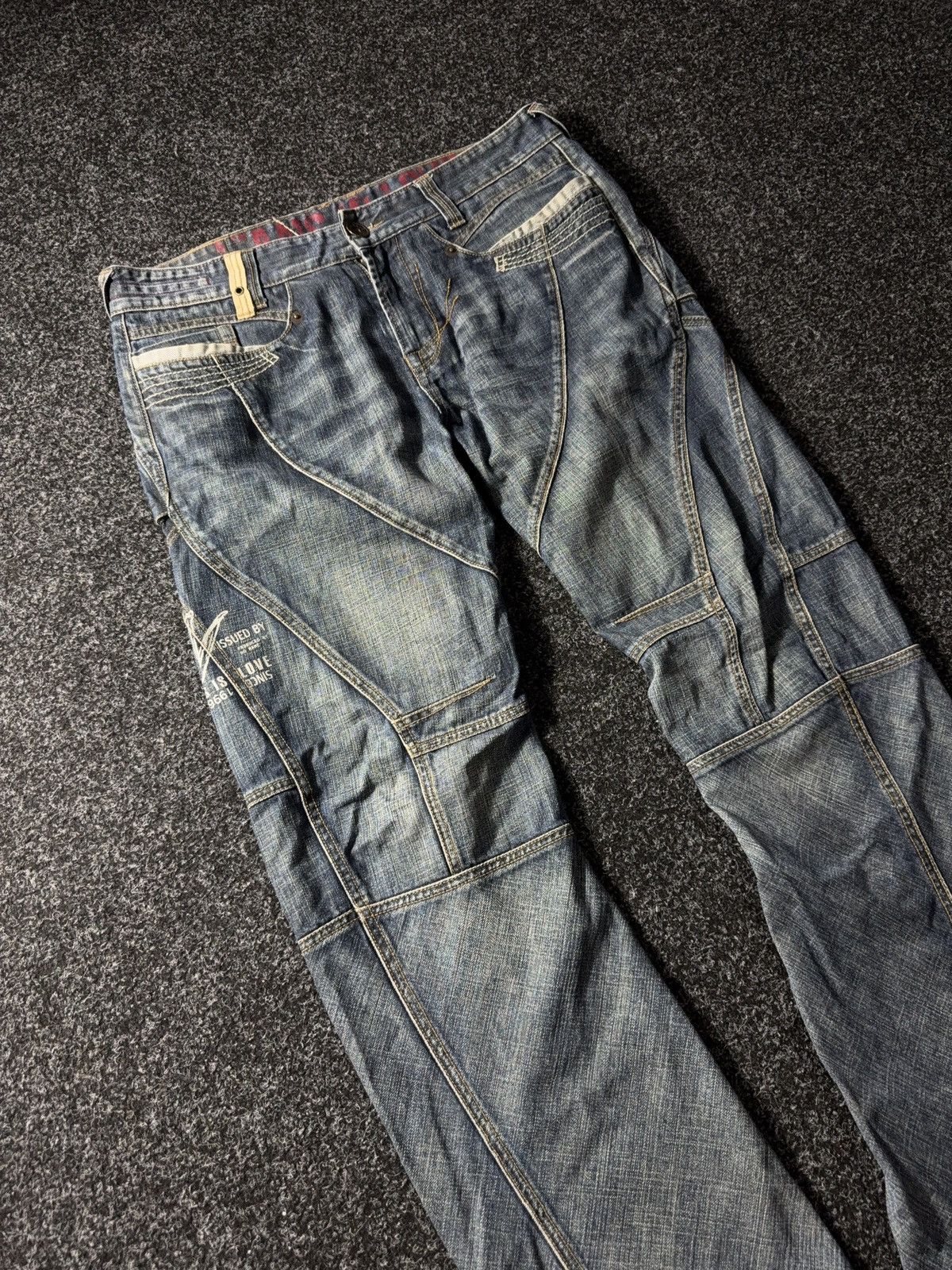 If Six Was Nine × Vintage Vintage 90s Avant Garde baggy denim pants y2k style Size US 34 / EU 50 - 5 Thumbnail