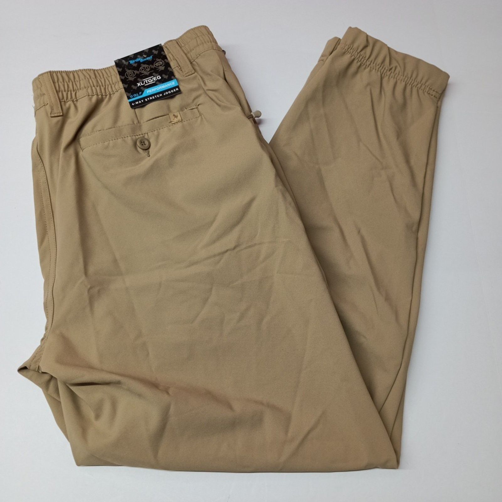 Other Birdie Bound Golf Joggers Men's XL Khaki Stretch Drawstring Size US 38 / EU 54 - 1 Thumbnail