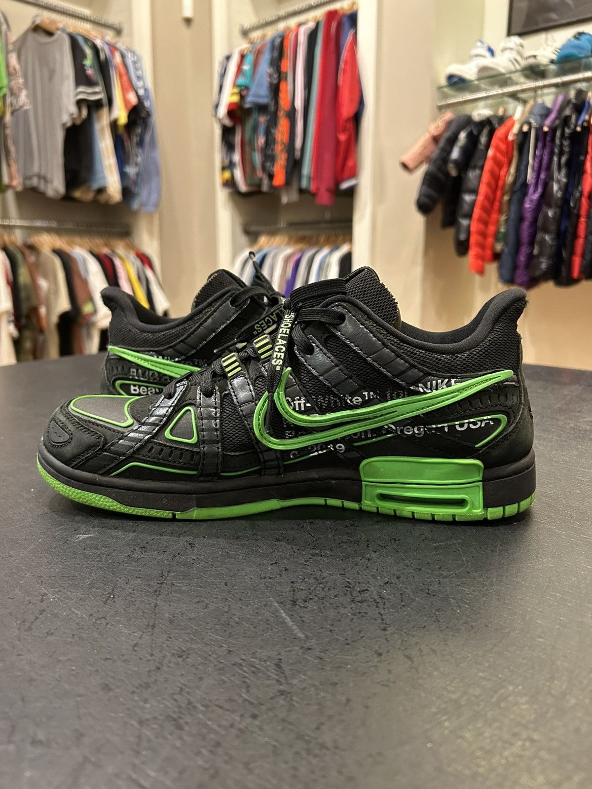 Nike Nike Rubber Dunk ‘Off-White Green Strike’ Size US 9.5 / EU 42-43 - 3 Thumbnail