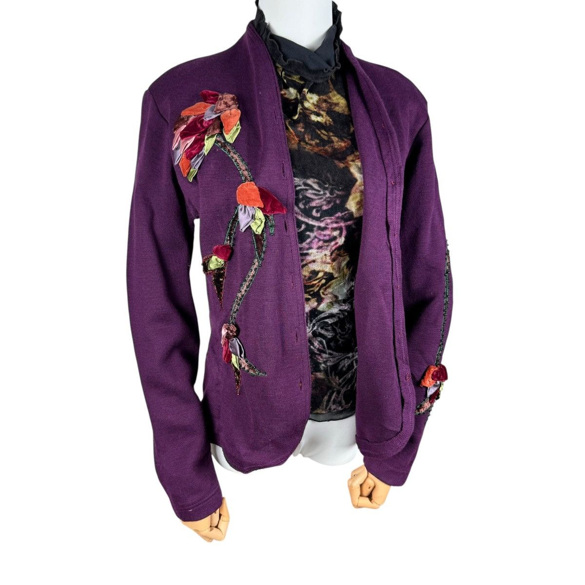 Kansai Yamamoto ⚡️KANSAI O2 FLOWERS WOOL JACKET Size M / US 6-8 / IT 42-44 - 3 Thumbnail