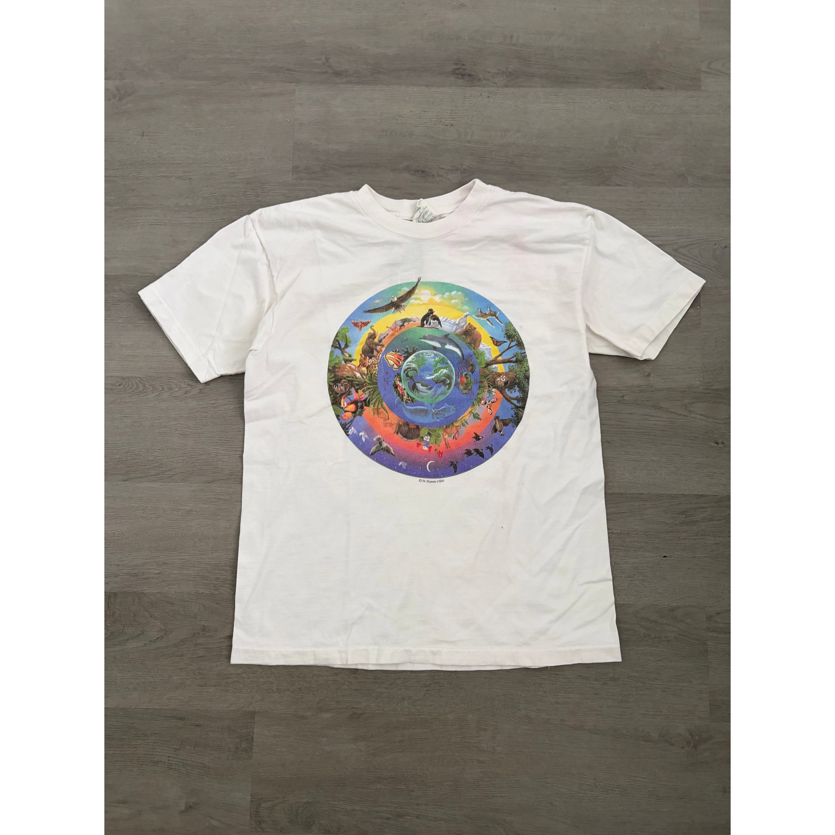 Vintage Vintage 1994 Human I Tees Earth Spiral Nature Tee Size US XXL / EU 58 / 5 - 1 Preview