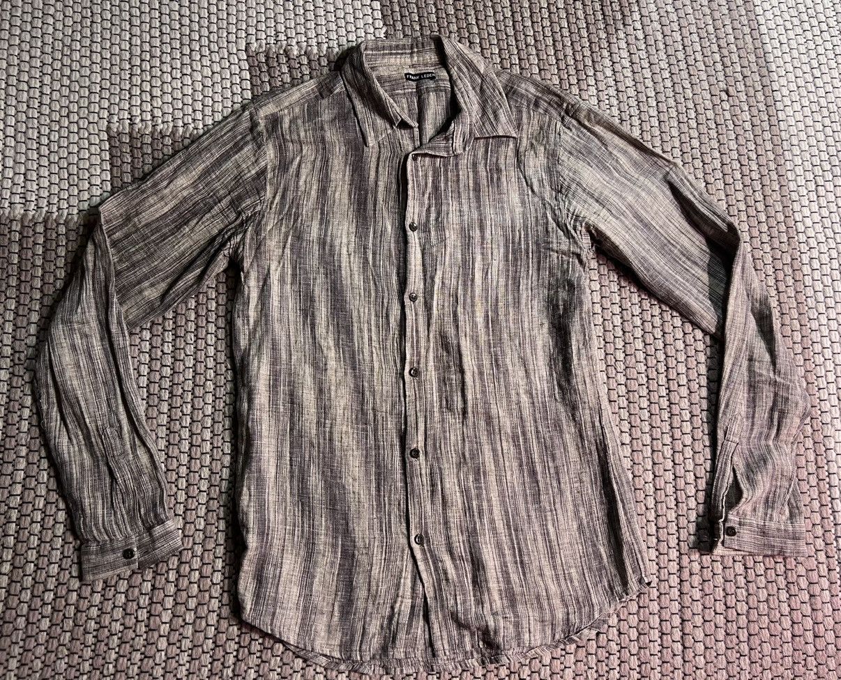 Frank Leder Linen gingham shirt | Grailed