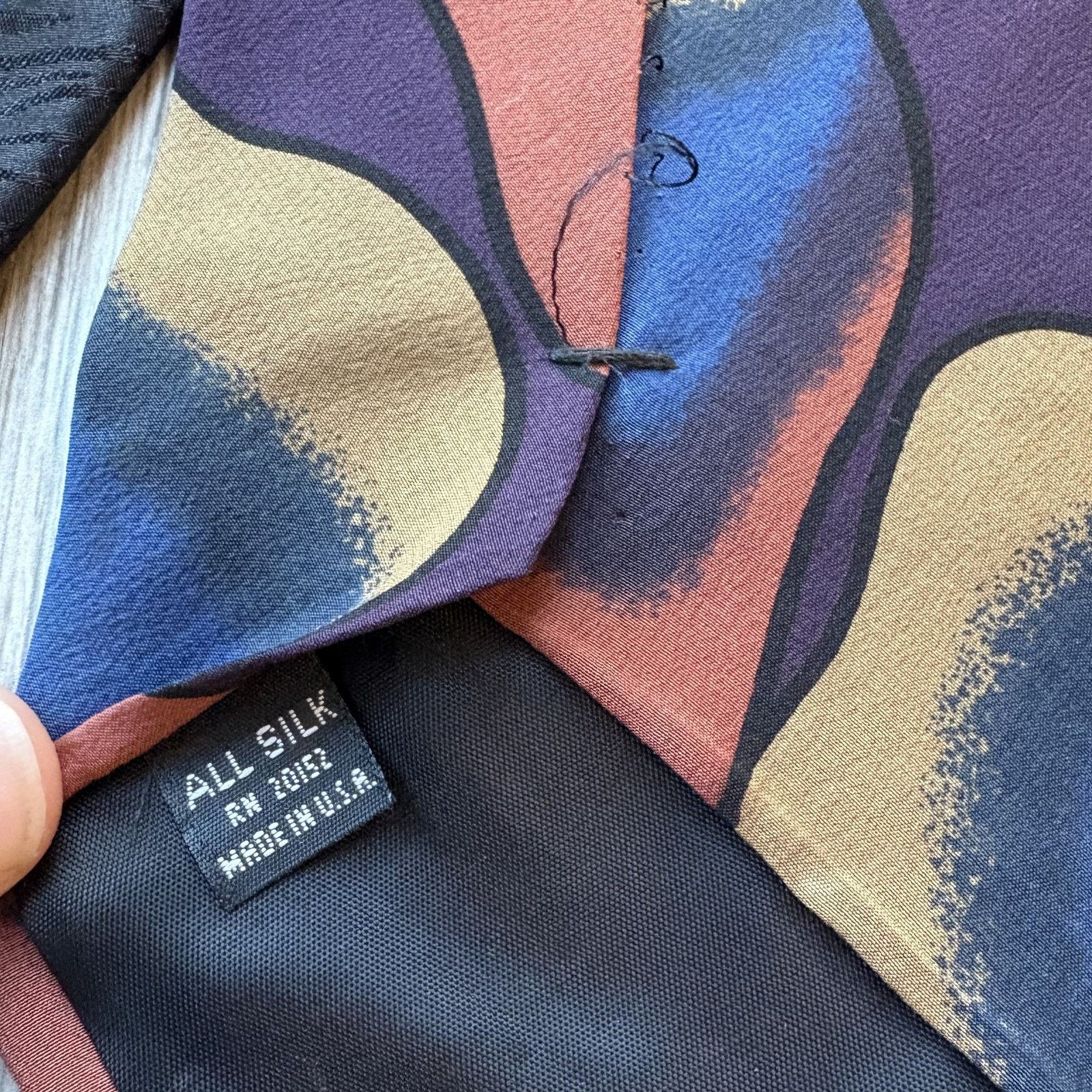 Other Lot of Bica Uomo Mens 5pc Silk Neck Tie Lot Abstract Size ONE SIZE - 2 Thumbnail