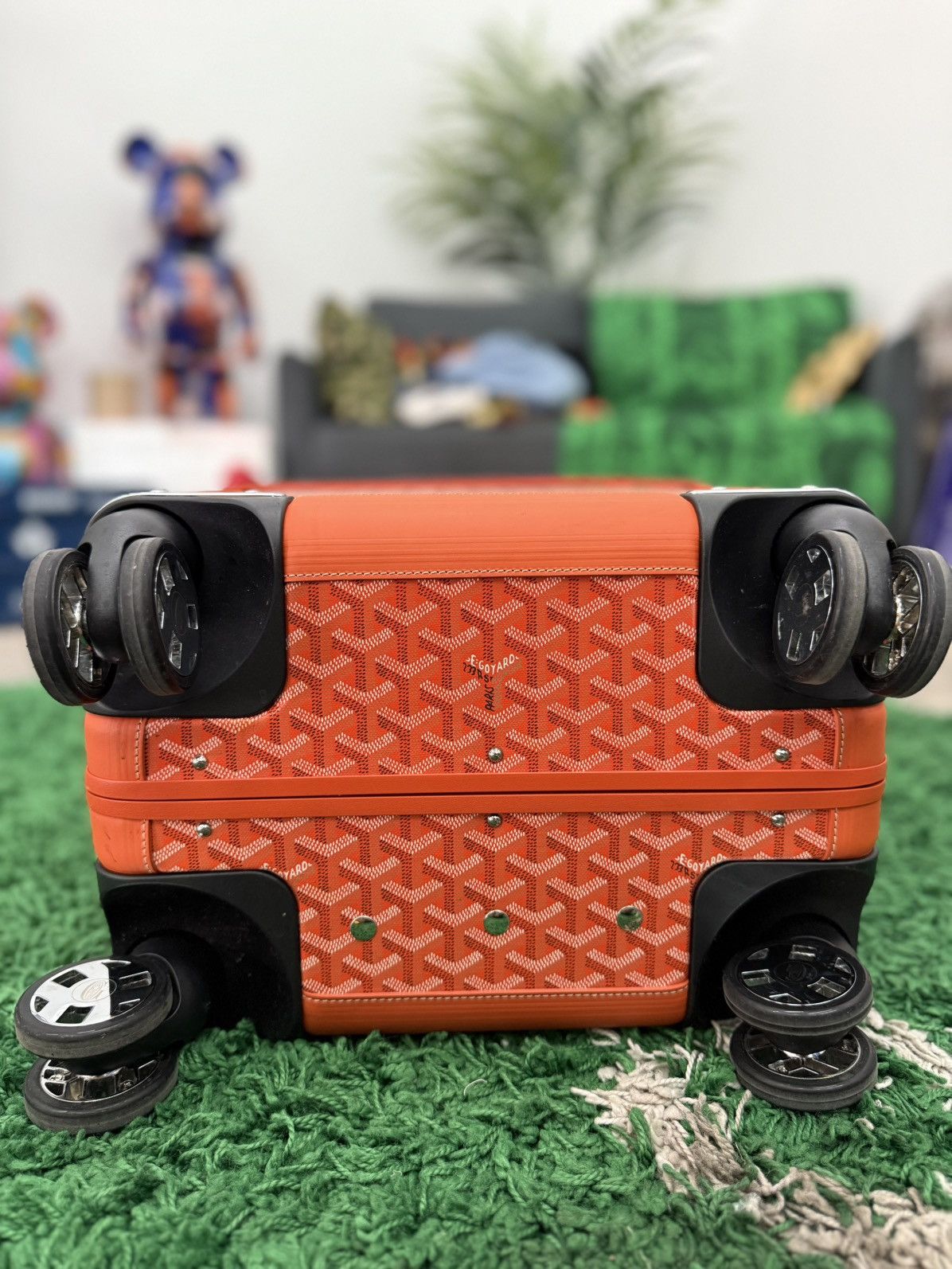 Goyard Goyard Bourget PM Carry On Suitecase Orange Canvas Trolley Size ONE SIZE - 13 Thumbnail
