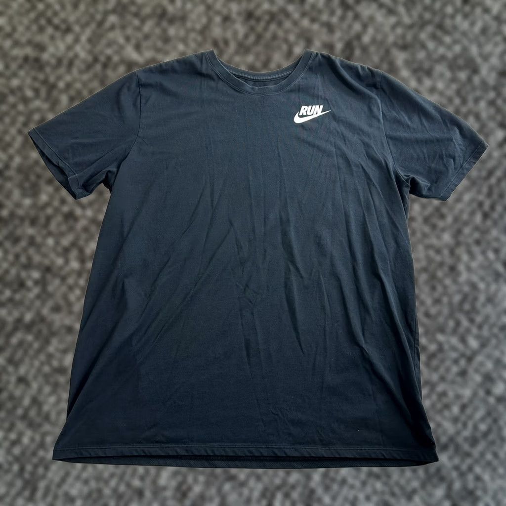 Nike Nike Tee Running Swoosh Shirt Adult Mens XL Black Casual Active Regular T-Shirt Short Sleeve Crew Neck Men Graphic Print All Seasons Size US XL / EU 56 / 4 - 1 Thumbnail
