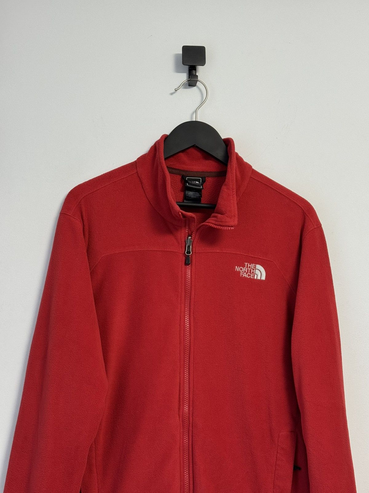 The North Face The North Face Full Zip Fleece Jacket Red Embroidered Logo Size US L / EU 52-54 / 3 - 2 Thumbnail