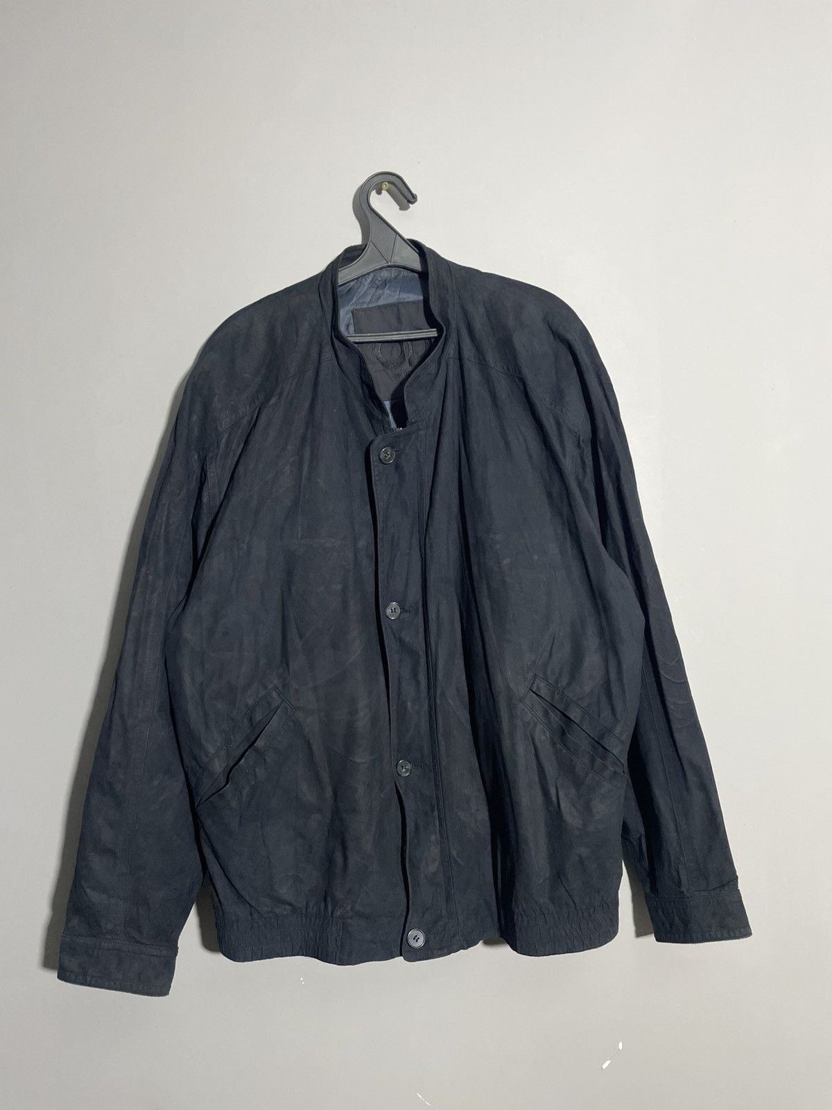 Vintage By Odermark Suede navy blue bomber jacket Size US XL / EU 56 / 4 - 1 Thumbnail