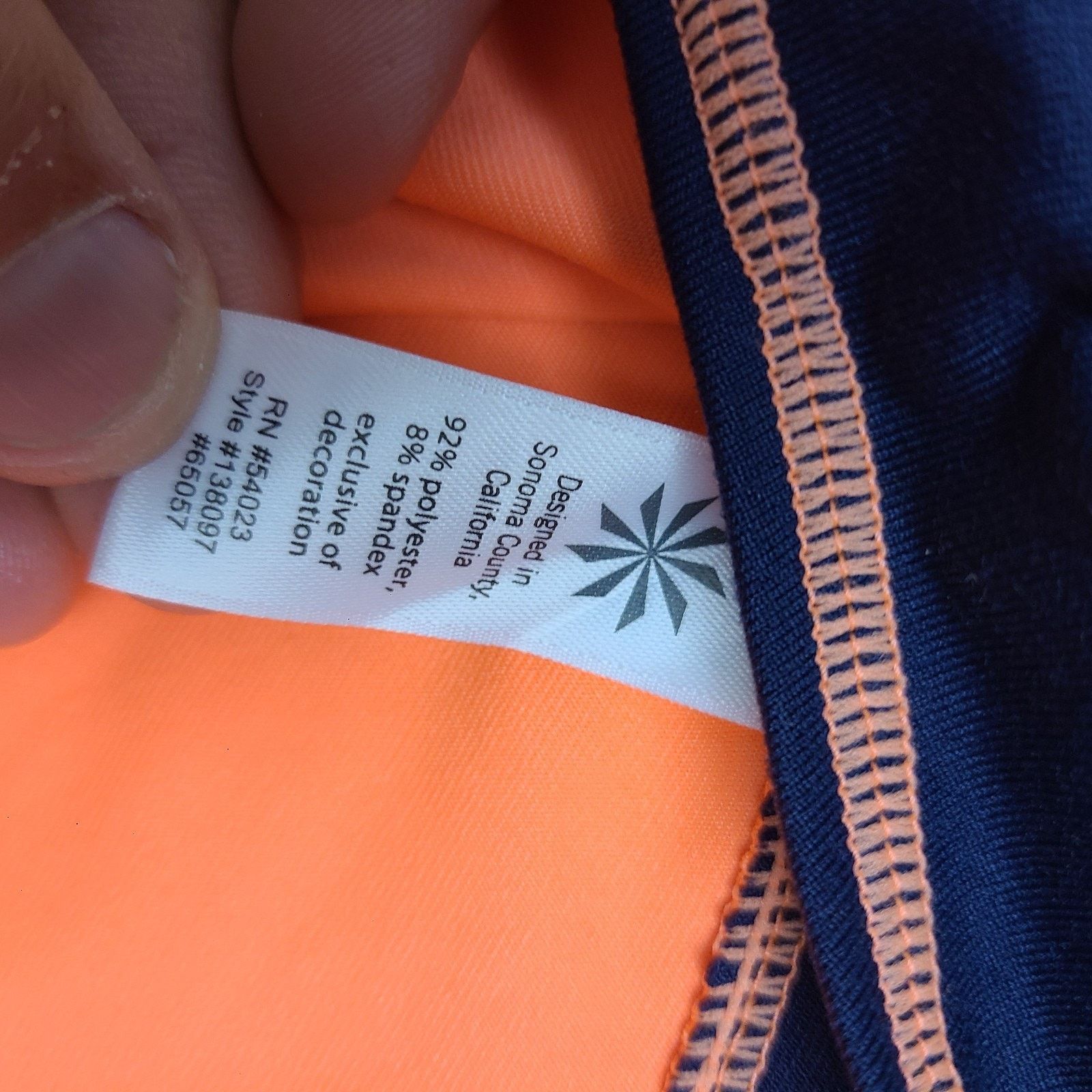 Athleta Athleta Running Wild Mix Crew, Cosmic Orange , Size Small Size S / US 4 / IT 40 - 2 Thumbnail