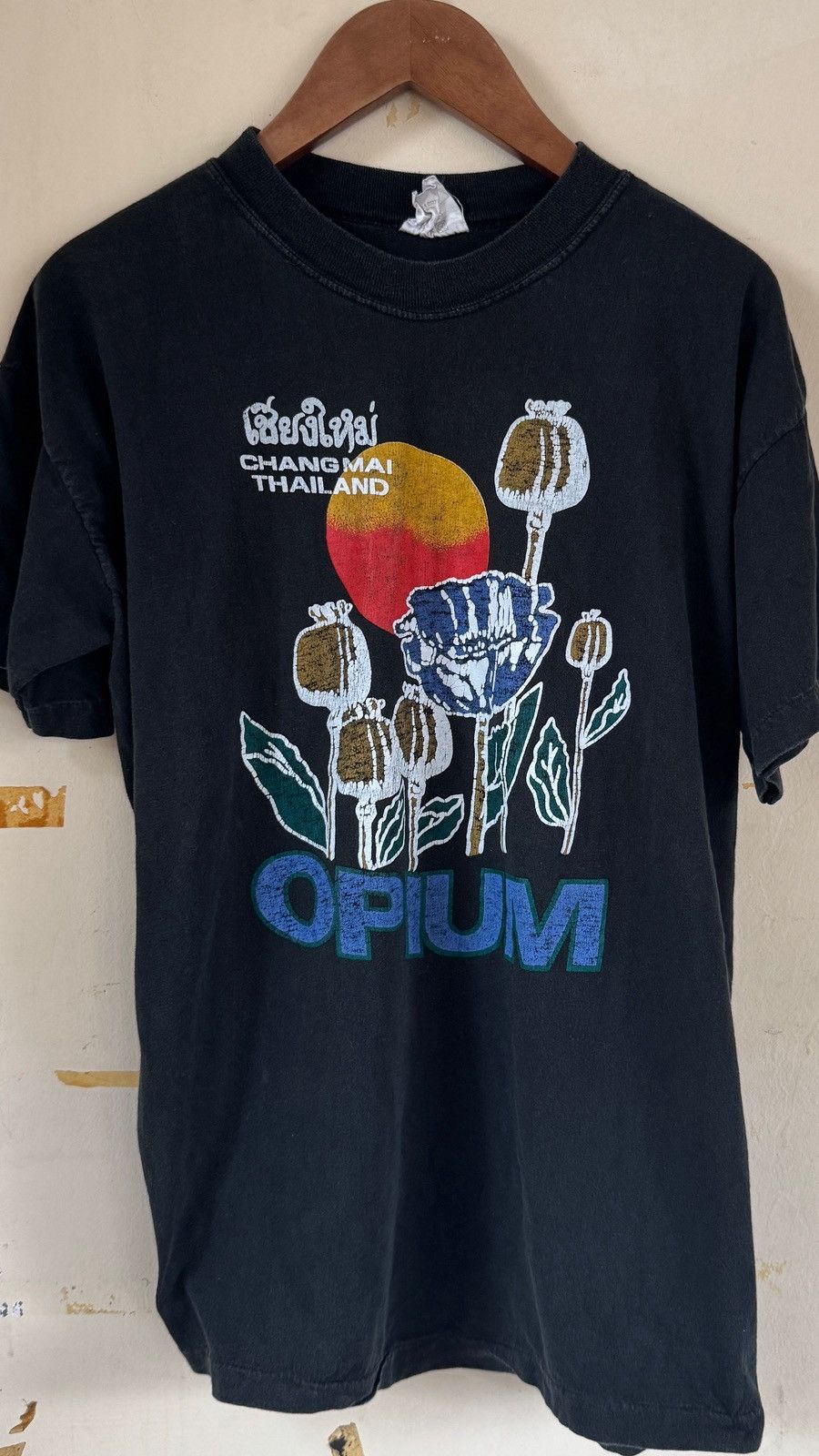 Vintage *RARE*VINTAGE 90s OPIUM CHANG MAI THAILAND TEE Size US XL / EU 56 / 4 - 6 Thumbnail