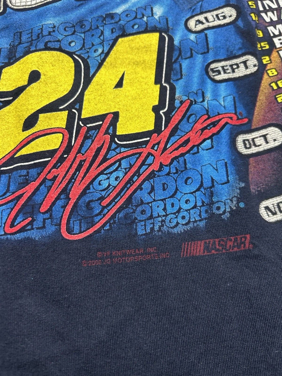 Vintage Vtg graphic t shirt 2001 Winston cup nascar Jeff Gordon XL Size US XL / EU 56 / 4 - 6 Thumbnail